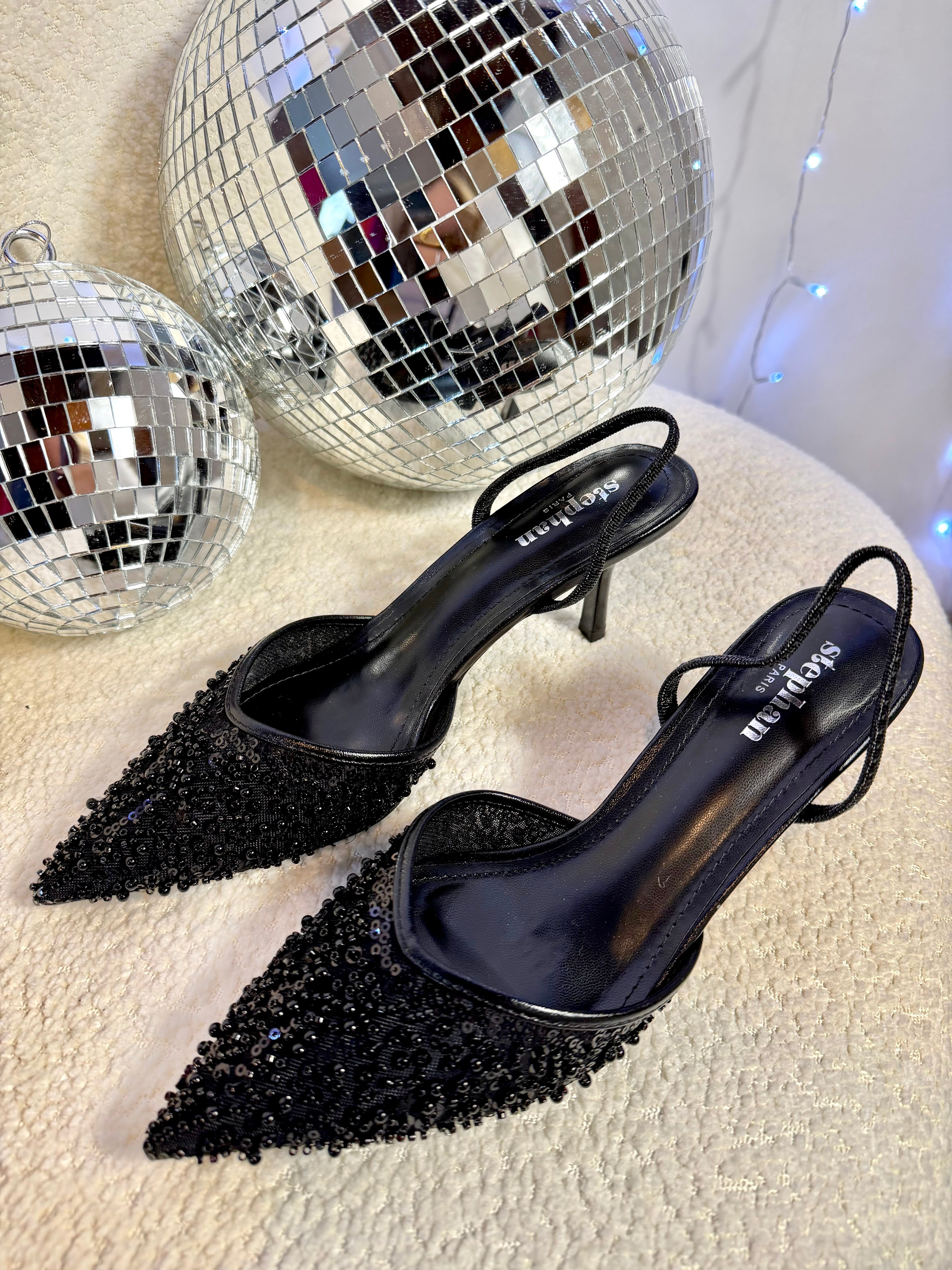 Escarpins Sequins Noir
