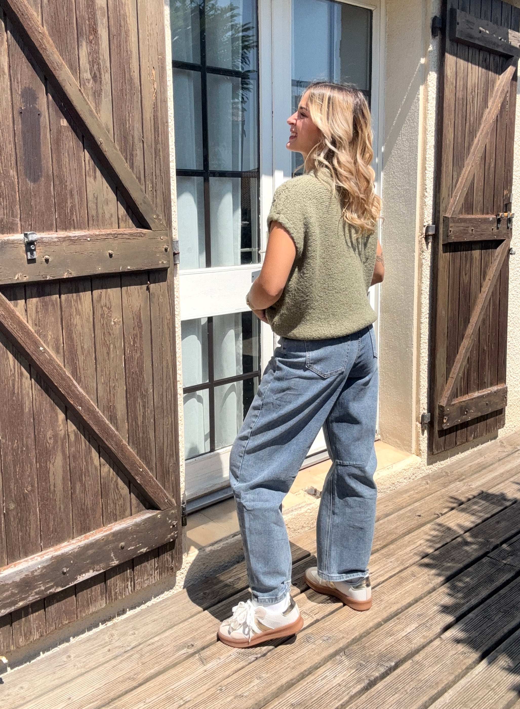 Pull Bijoux Soleil Kaki