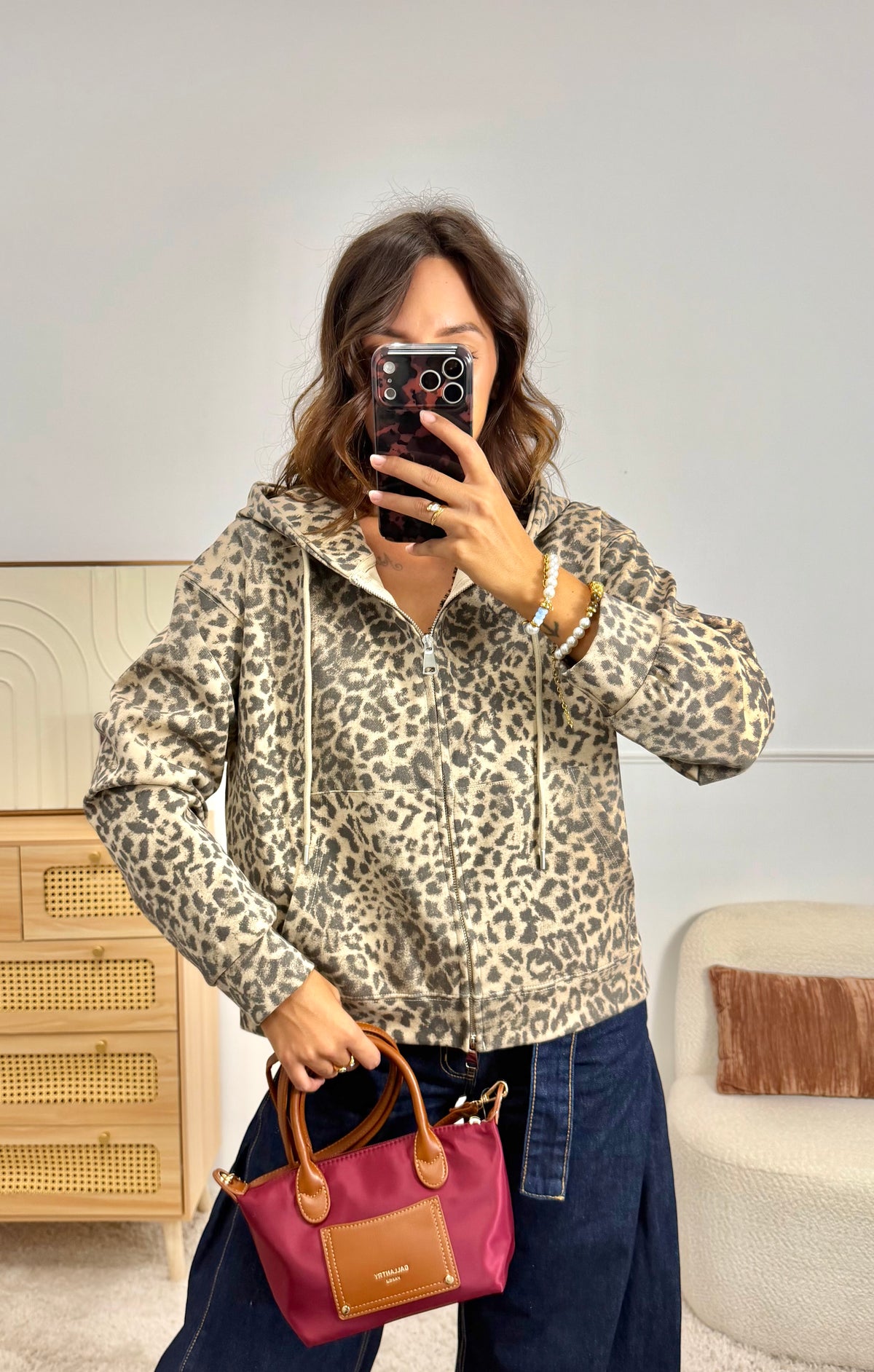 Veste à Capuche Léopard