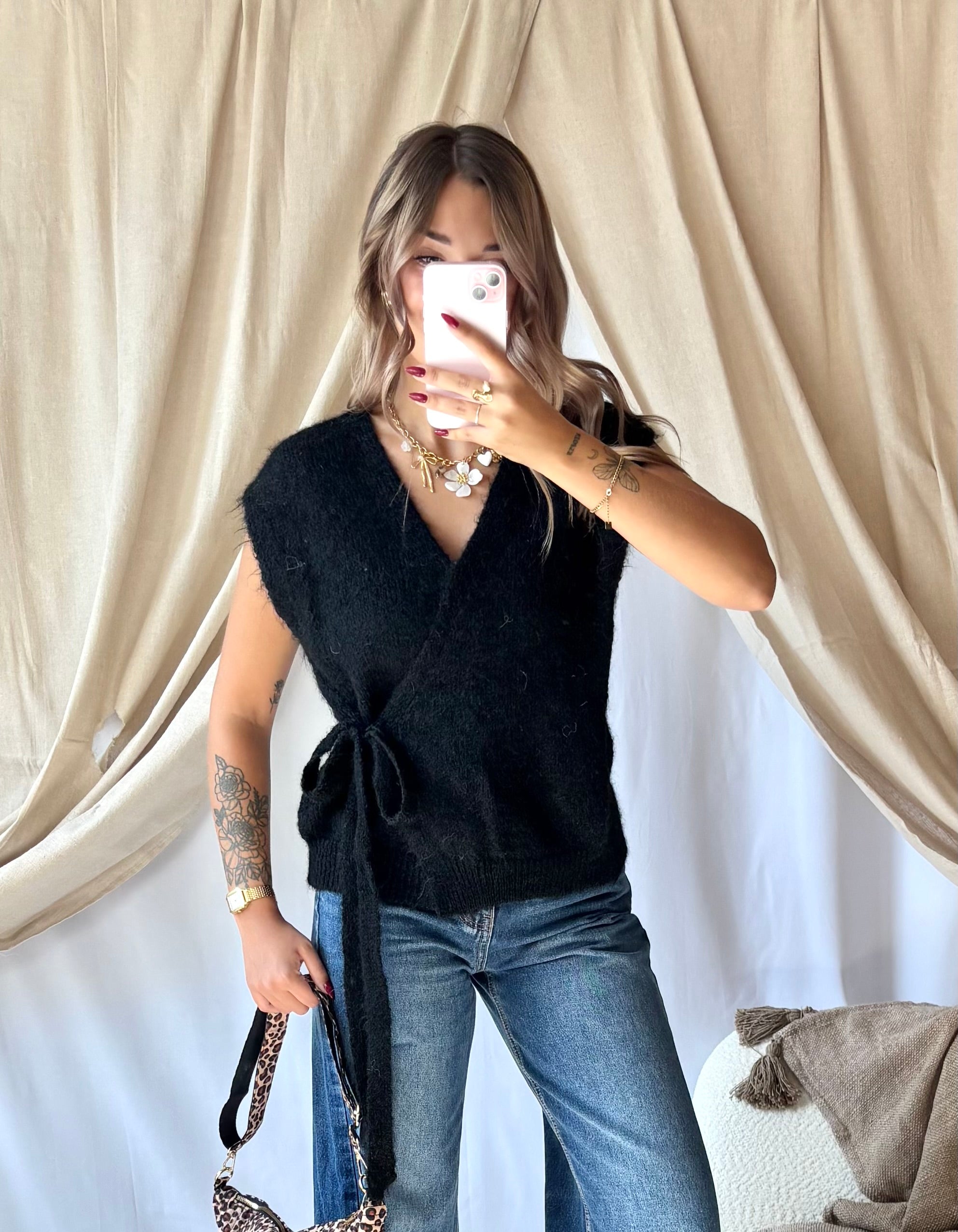 Gilet Cache-Coeur Noir