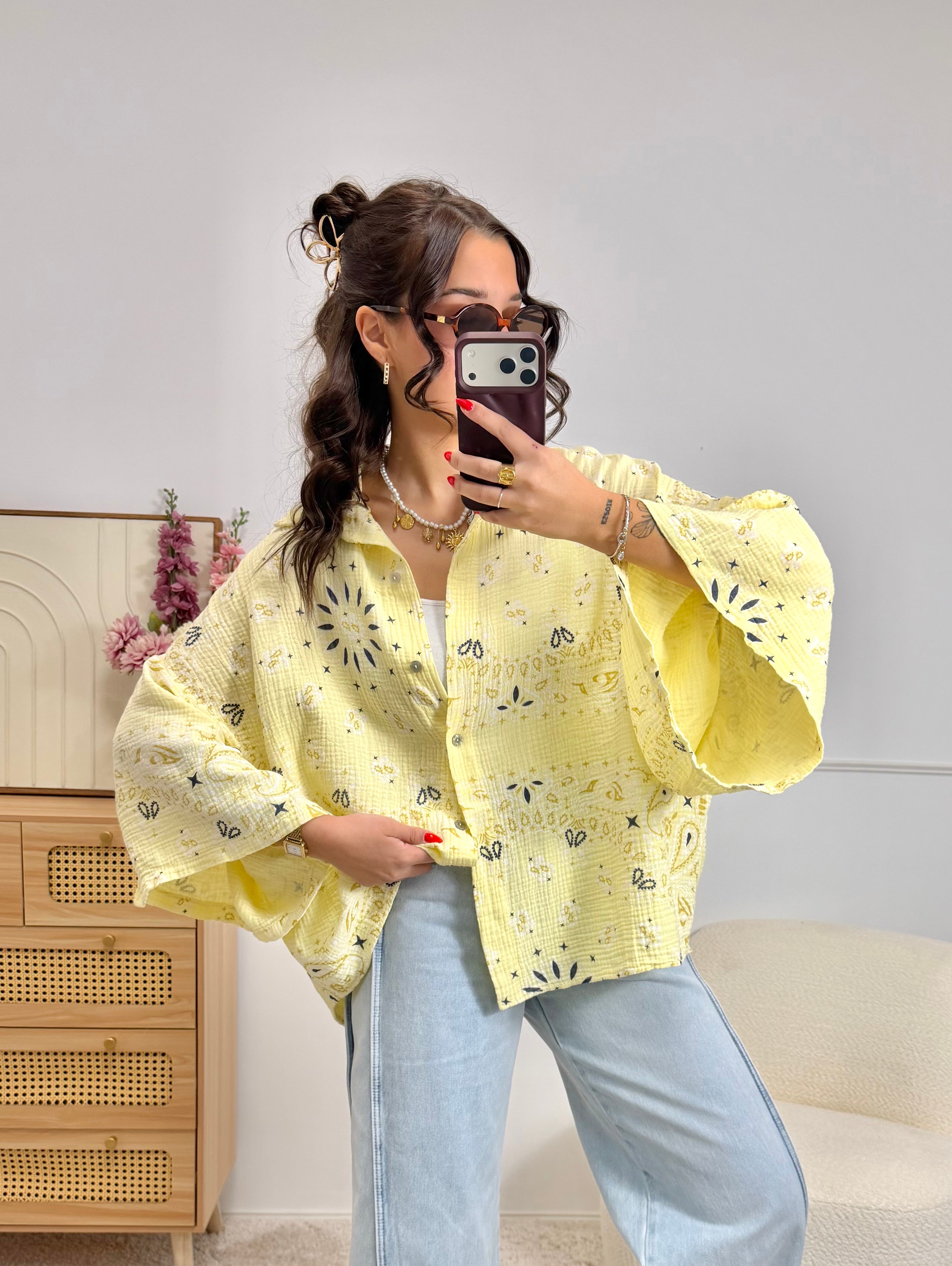 Chemise Mandalas Jaune
