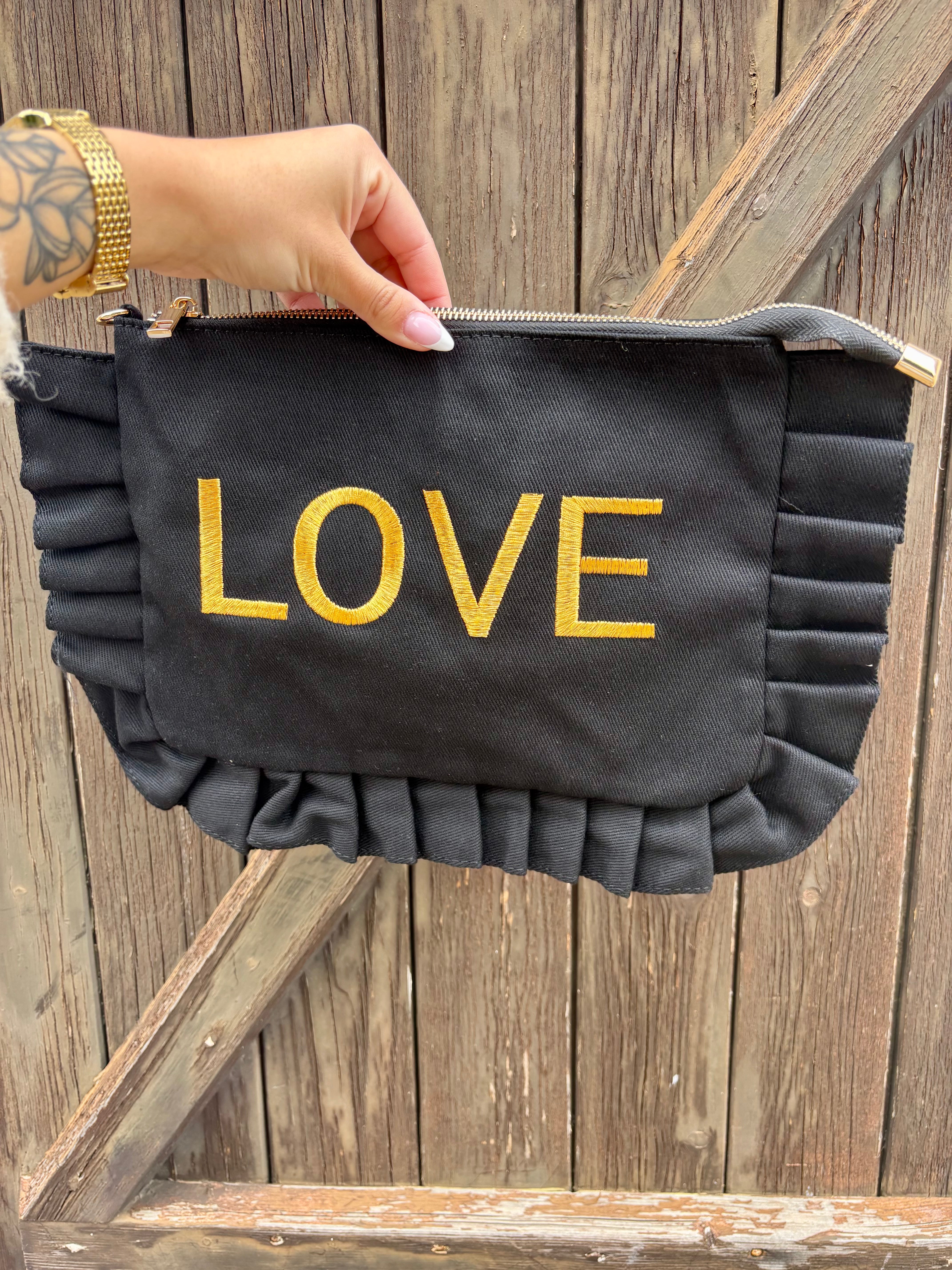 Sac Pochette Love Noir