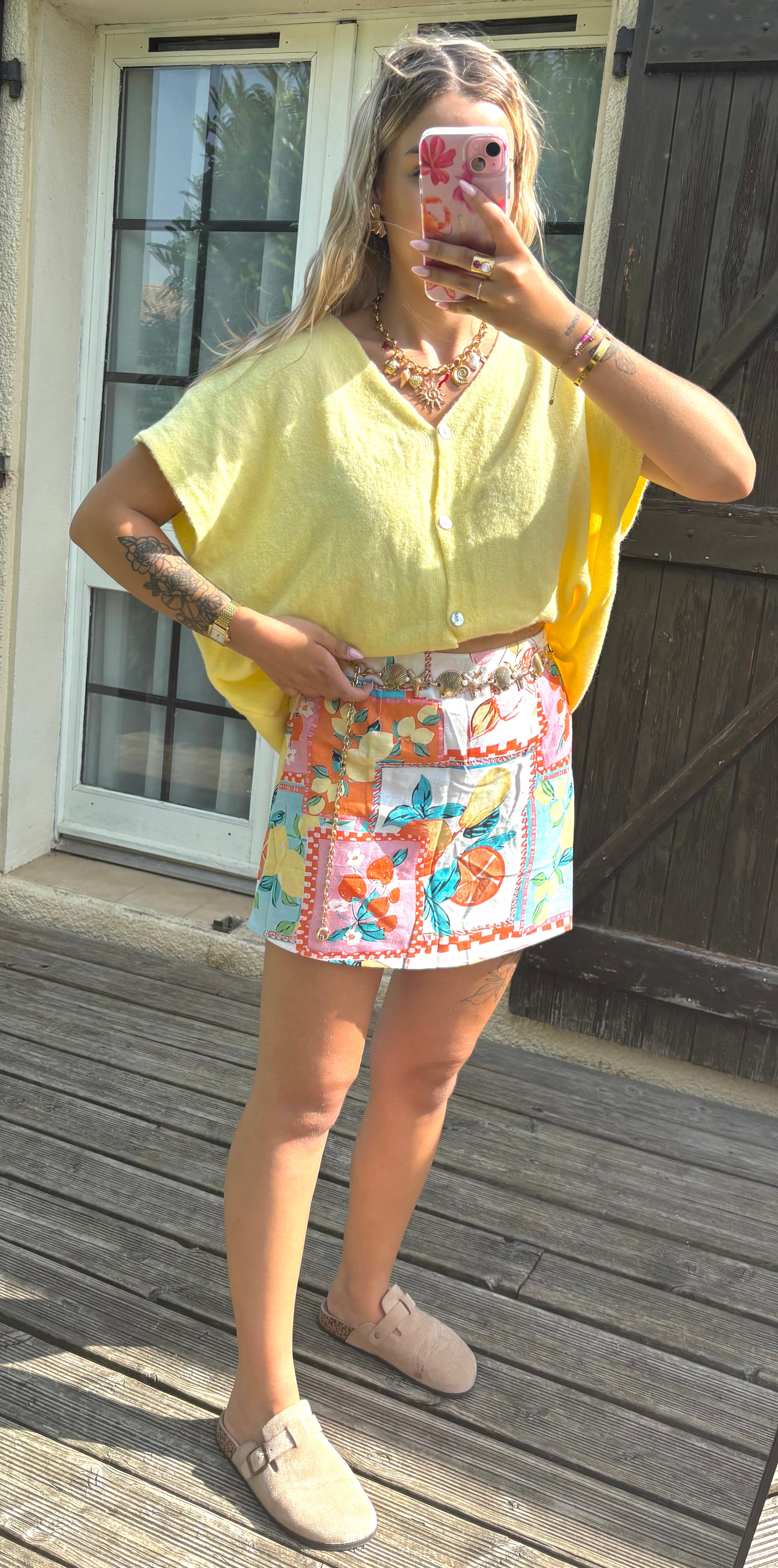Jupe Short Citron