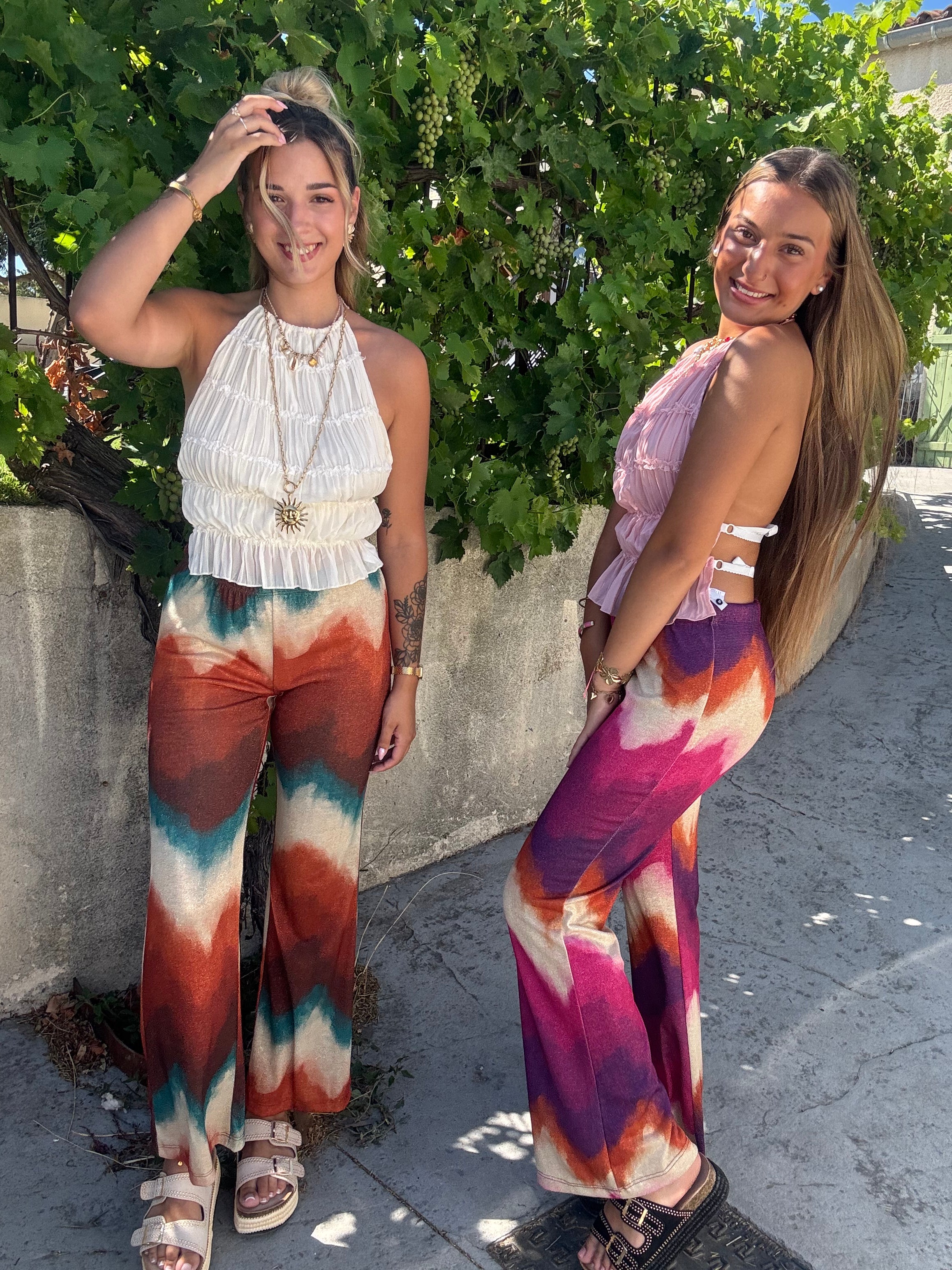 Pantalon motif Terracotta