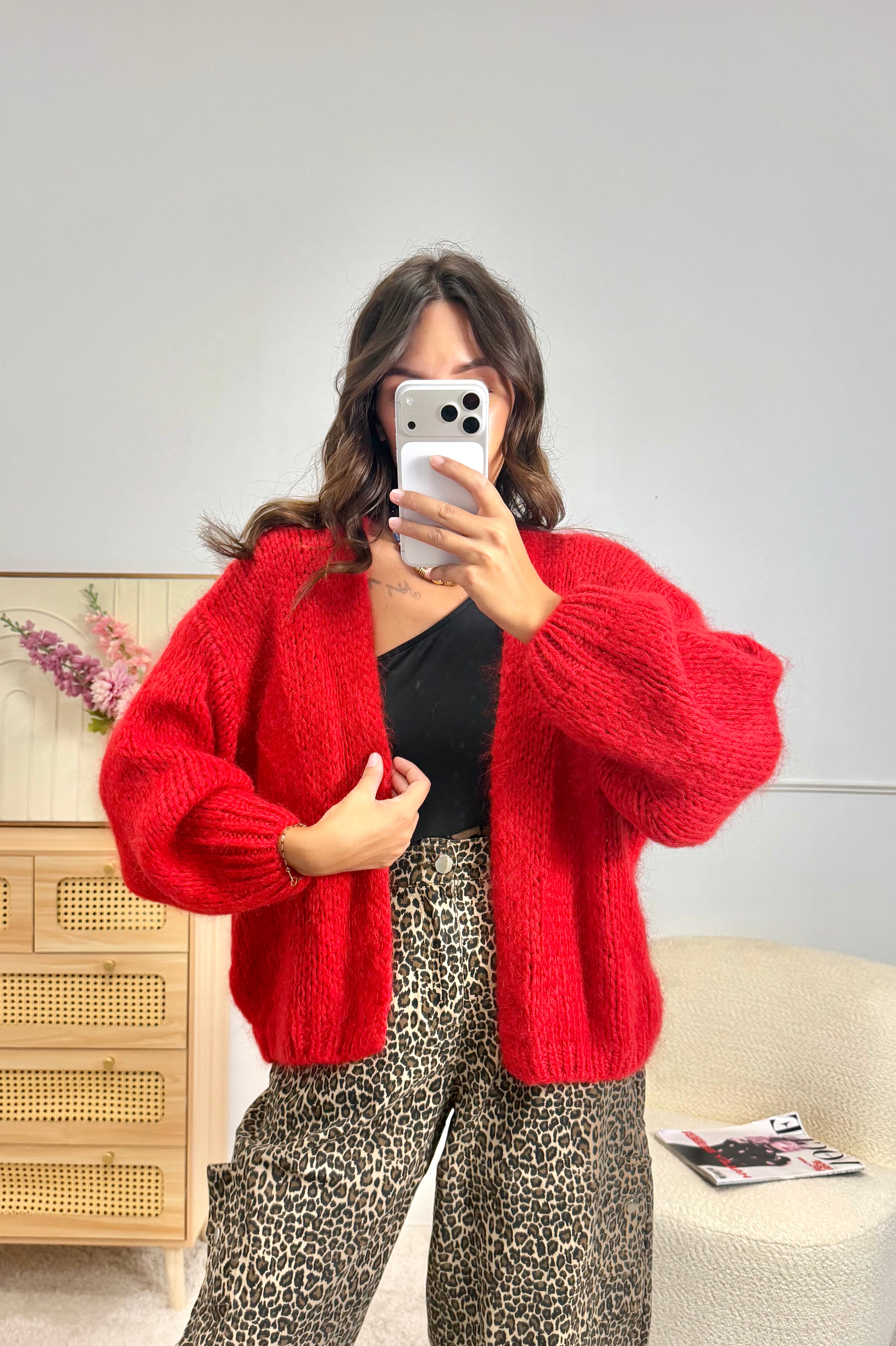 Gilet OVERSIZED rouge
