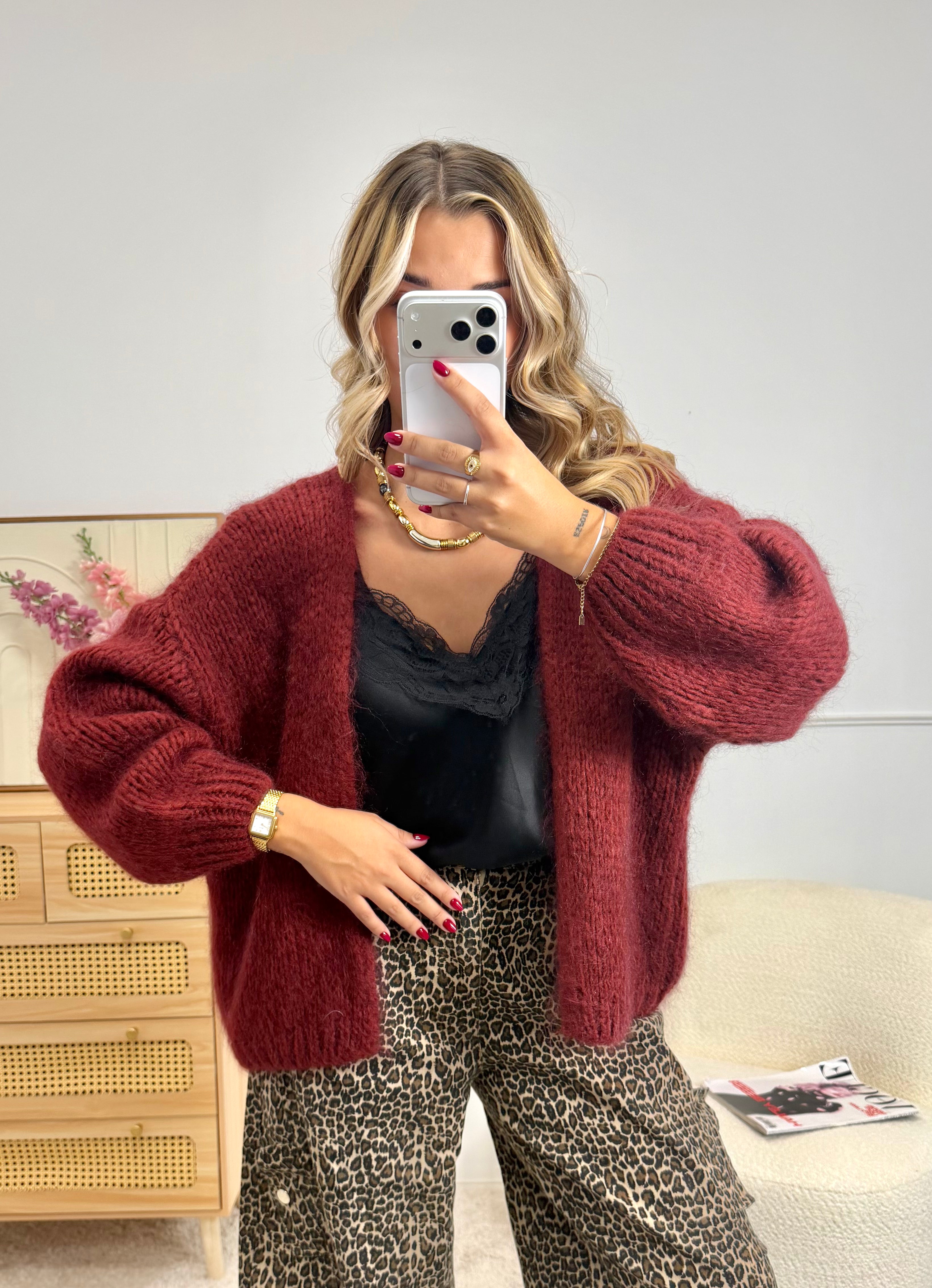Gilet OVERSIZED PRUNE