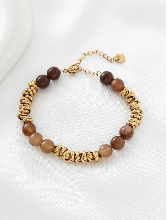 Bracelet perle choco