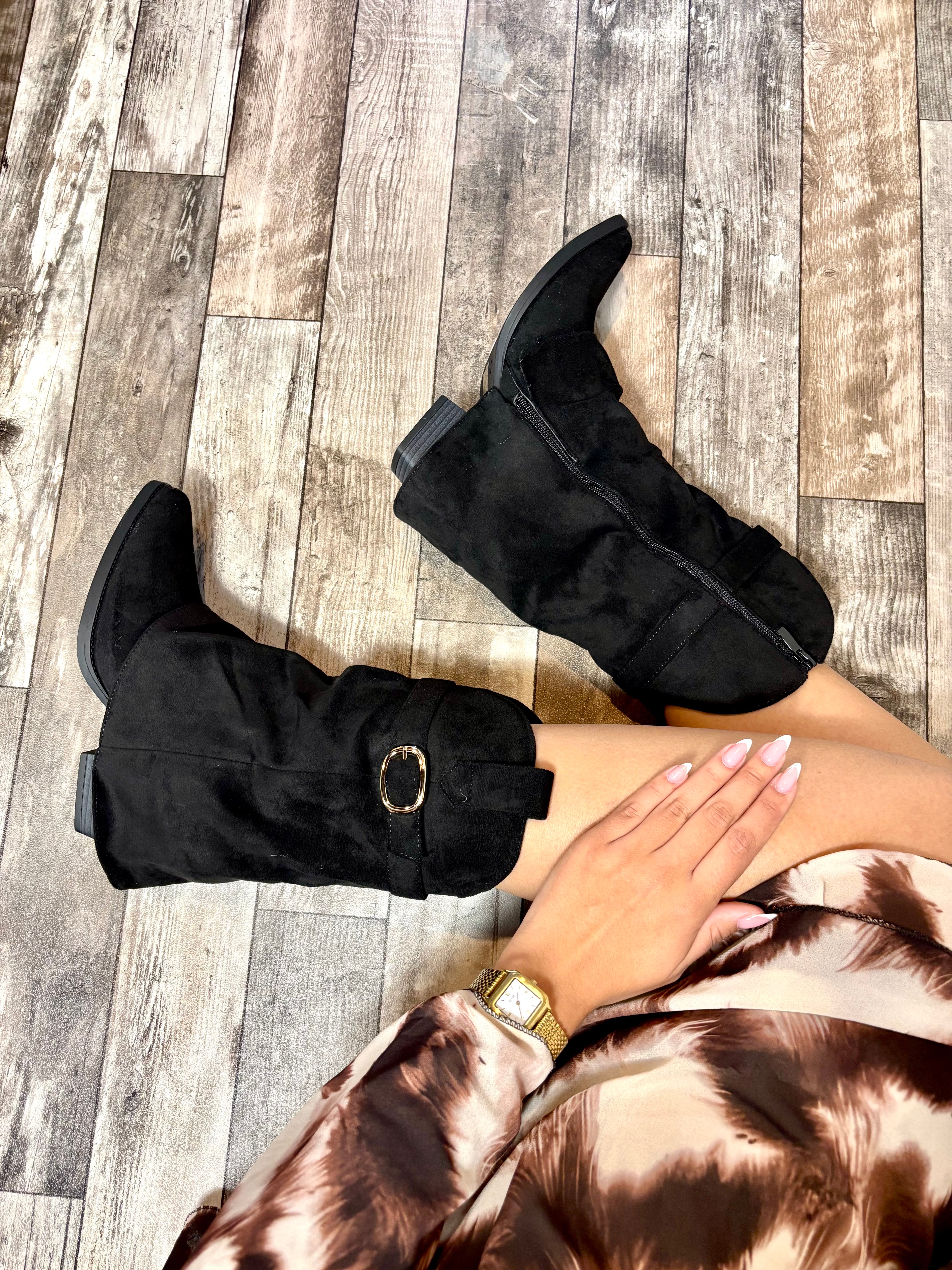 Bottine à Revers Noir (taille grand)