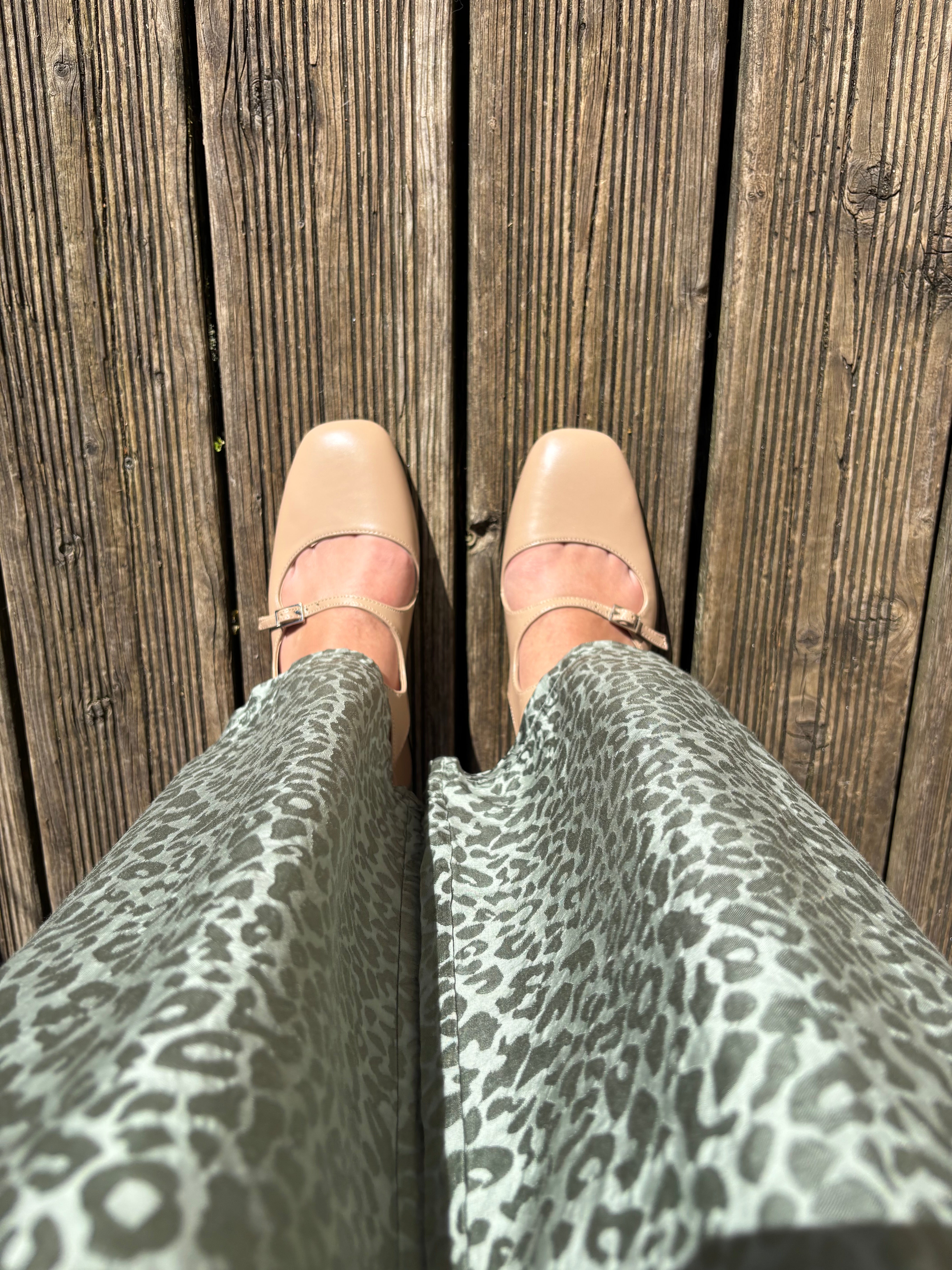 Sandales à Talon Beige