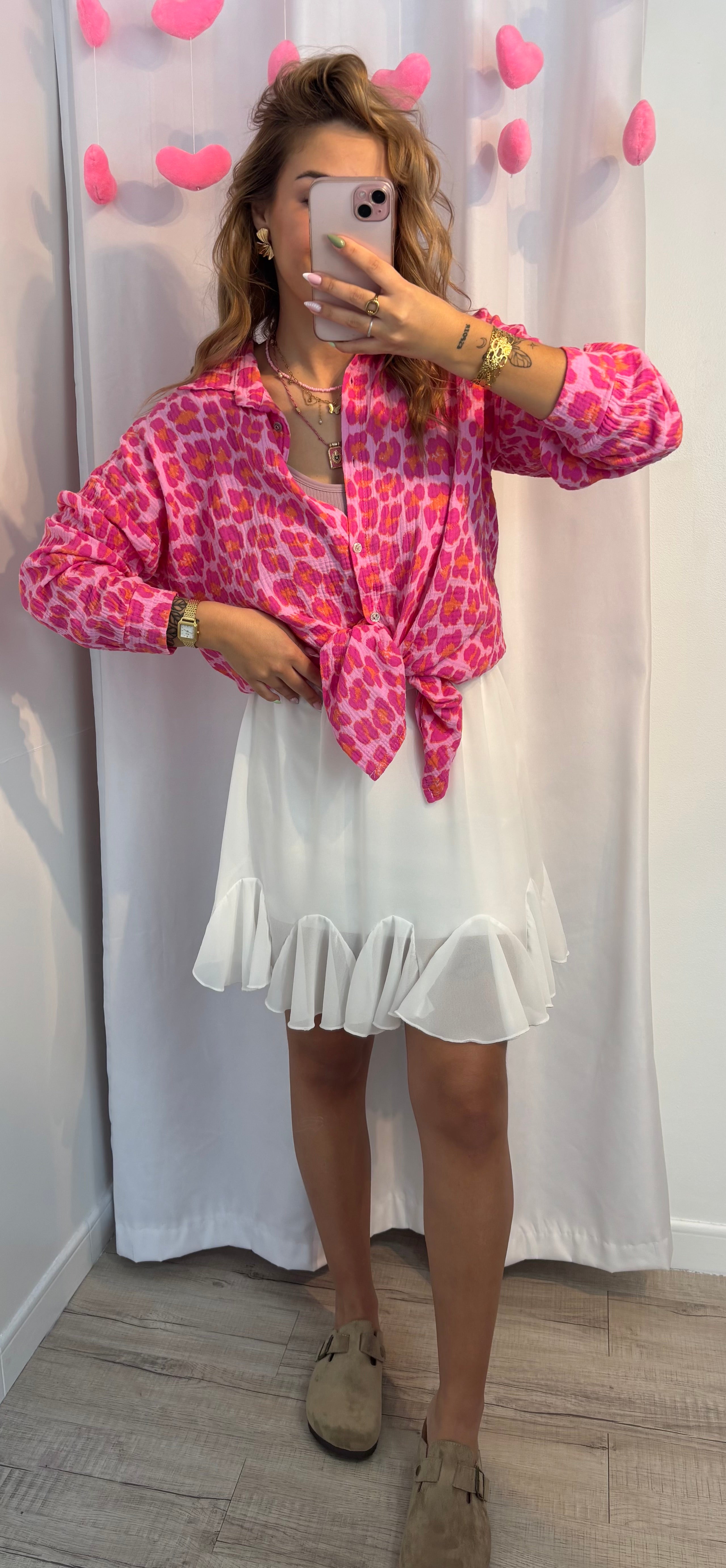 Chemise Gaze de Coton Léopard