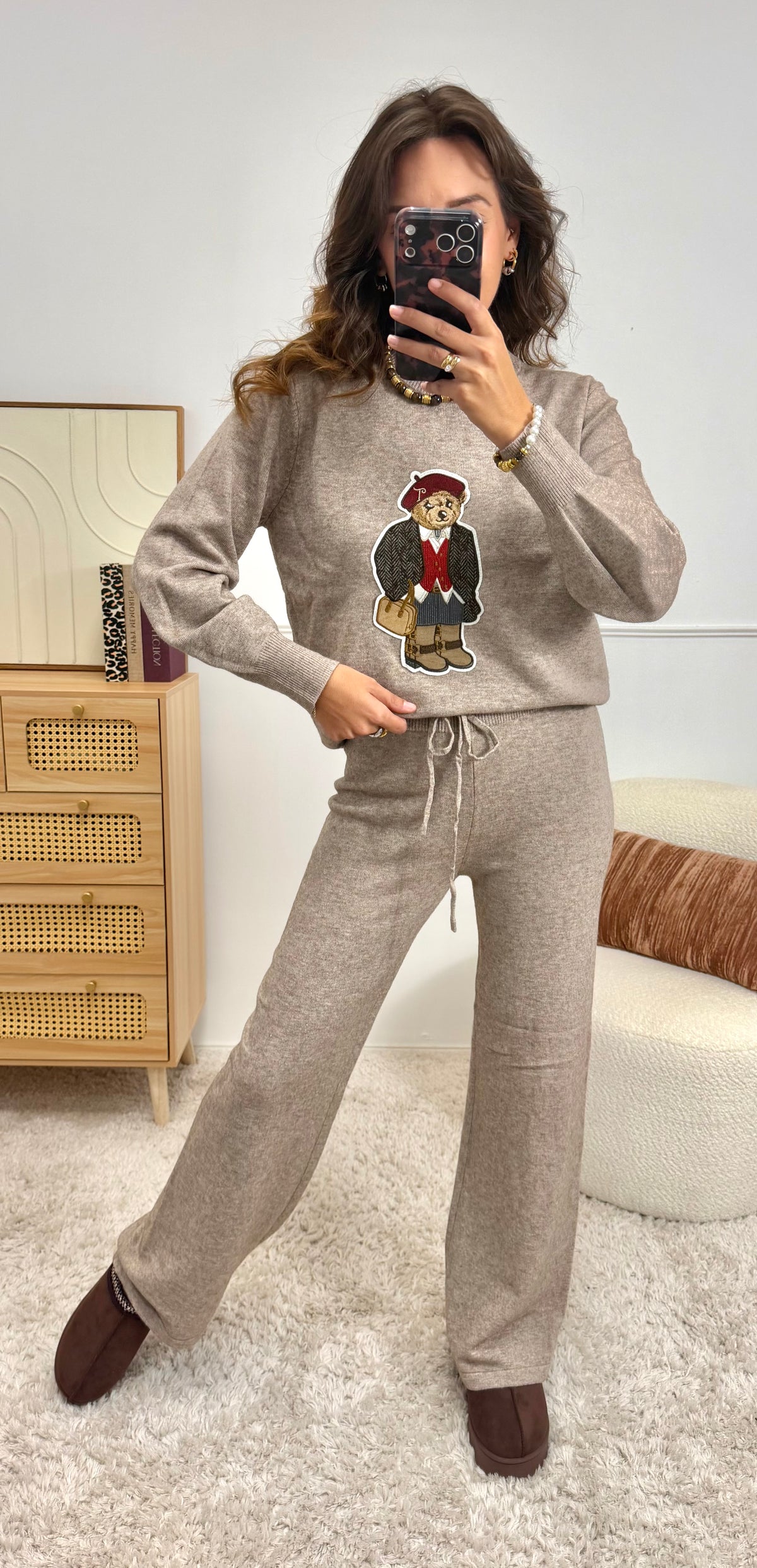 Ensemble ourson Taupe