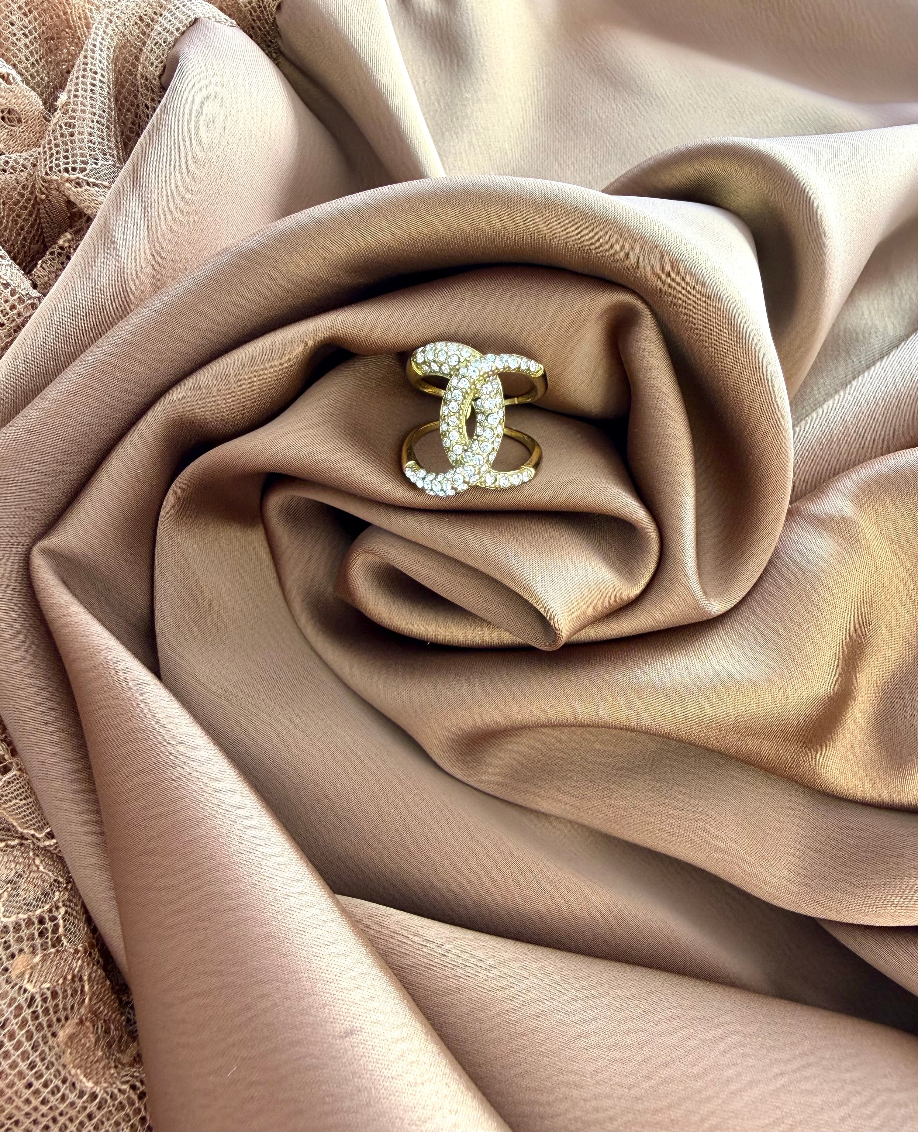 Bague Croisé en Cristaux