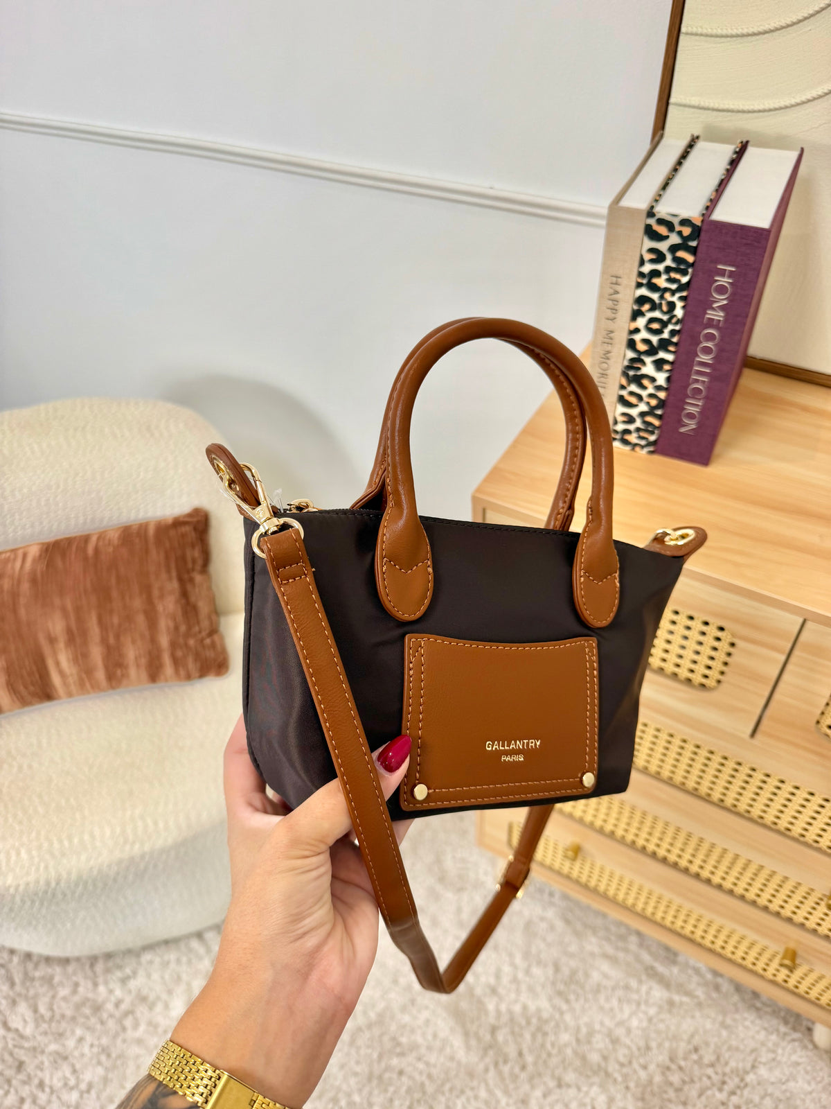 Sac à main poche avant Gallantry Chocolat