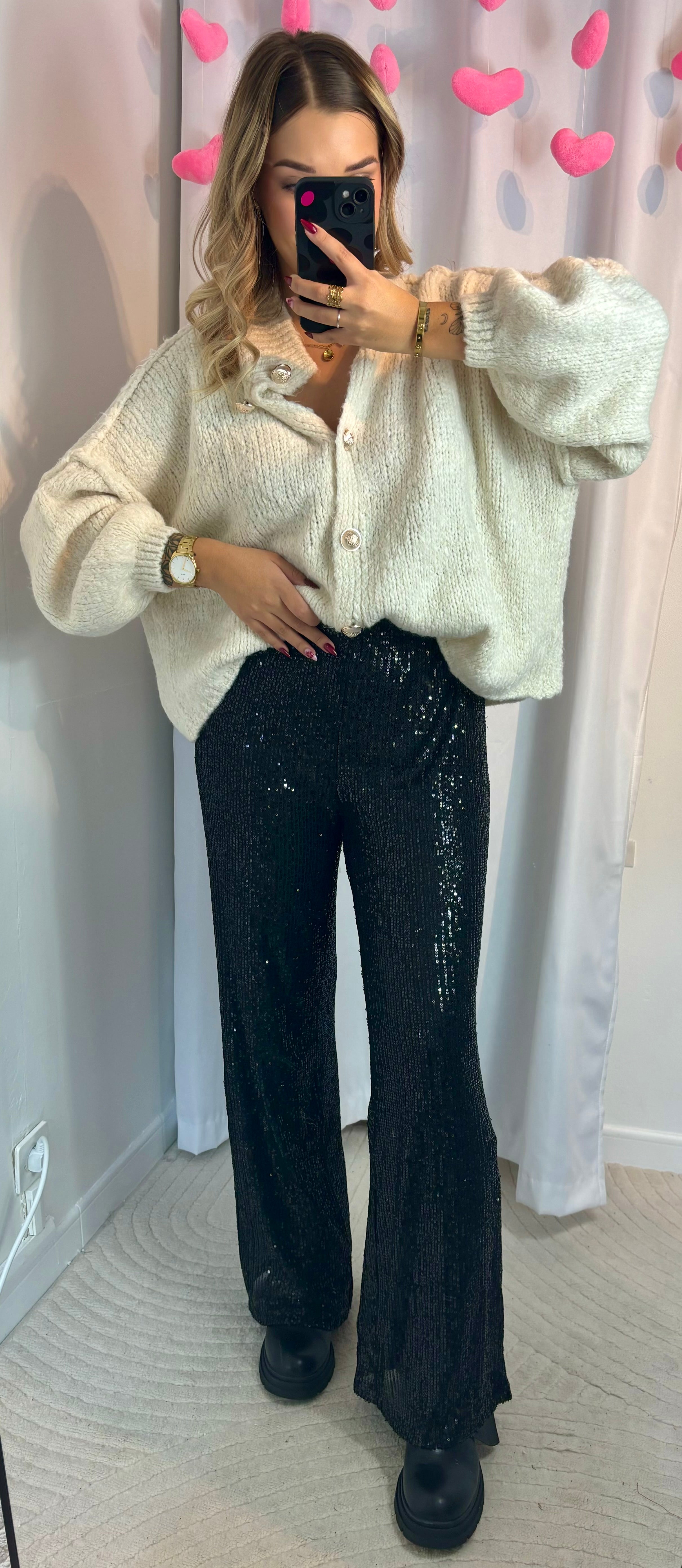 Pantalon Sequin noir