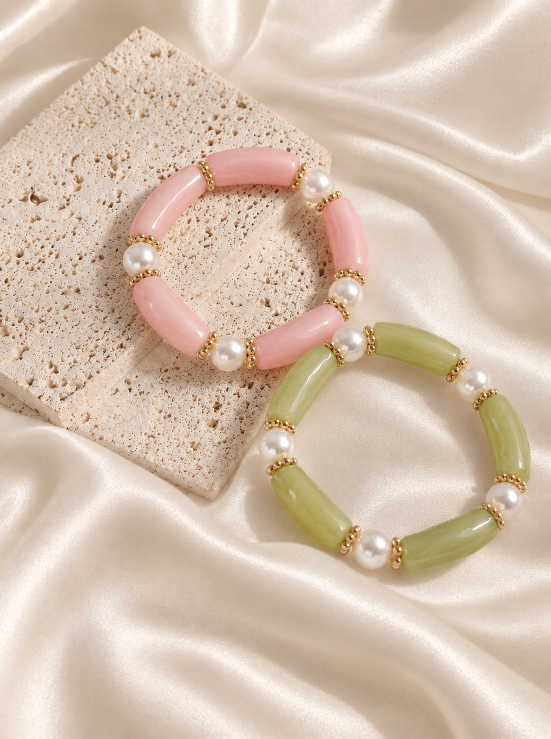 Bracelet perle nacré