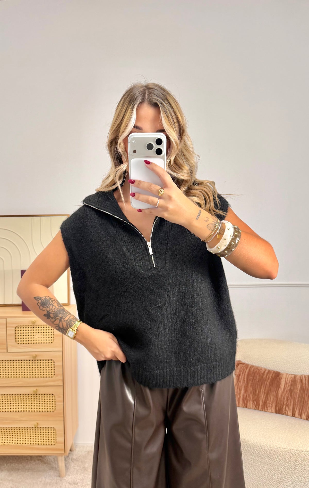 Pull Zippé Noir