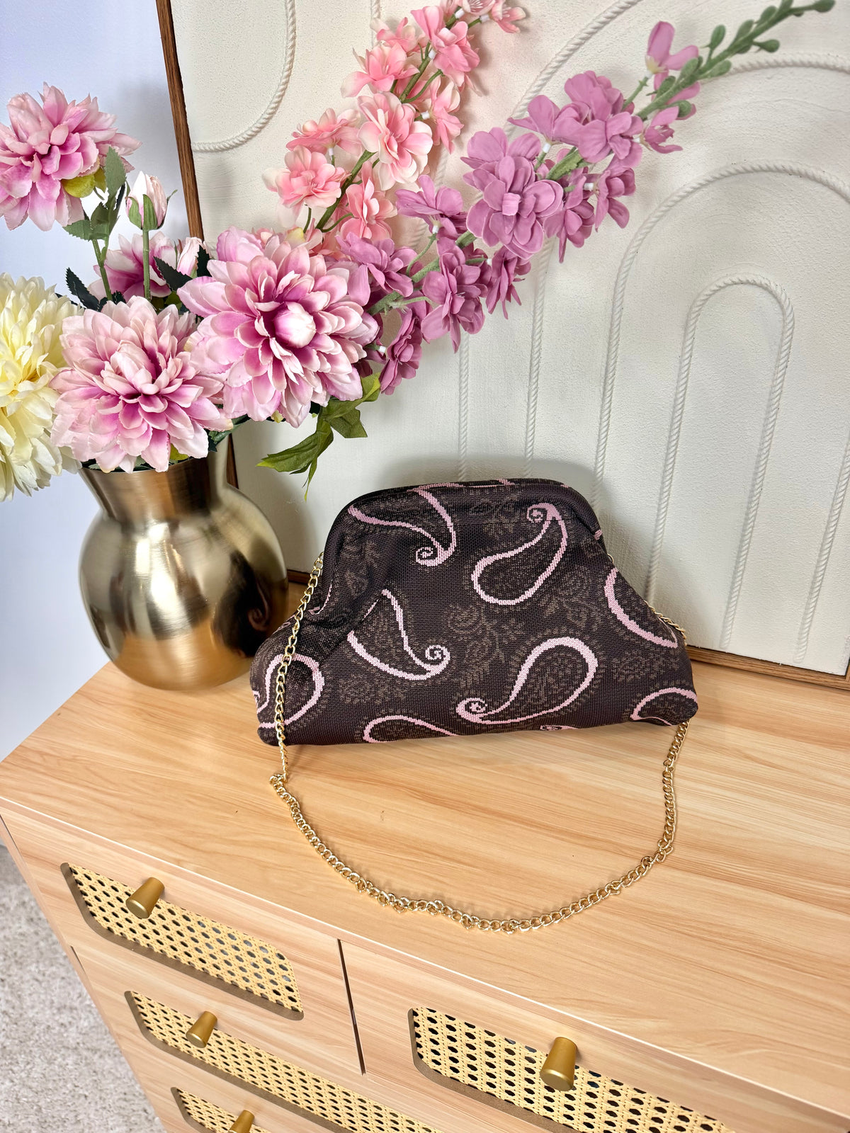 Sac Pochette Mandala Rose