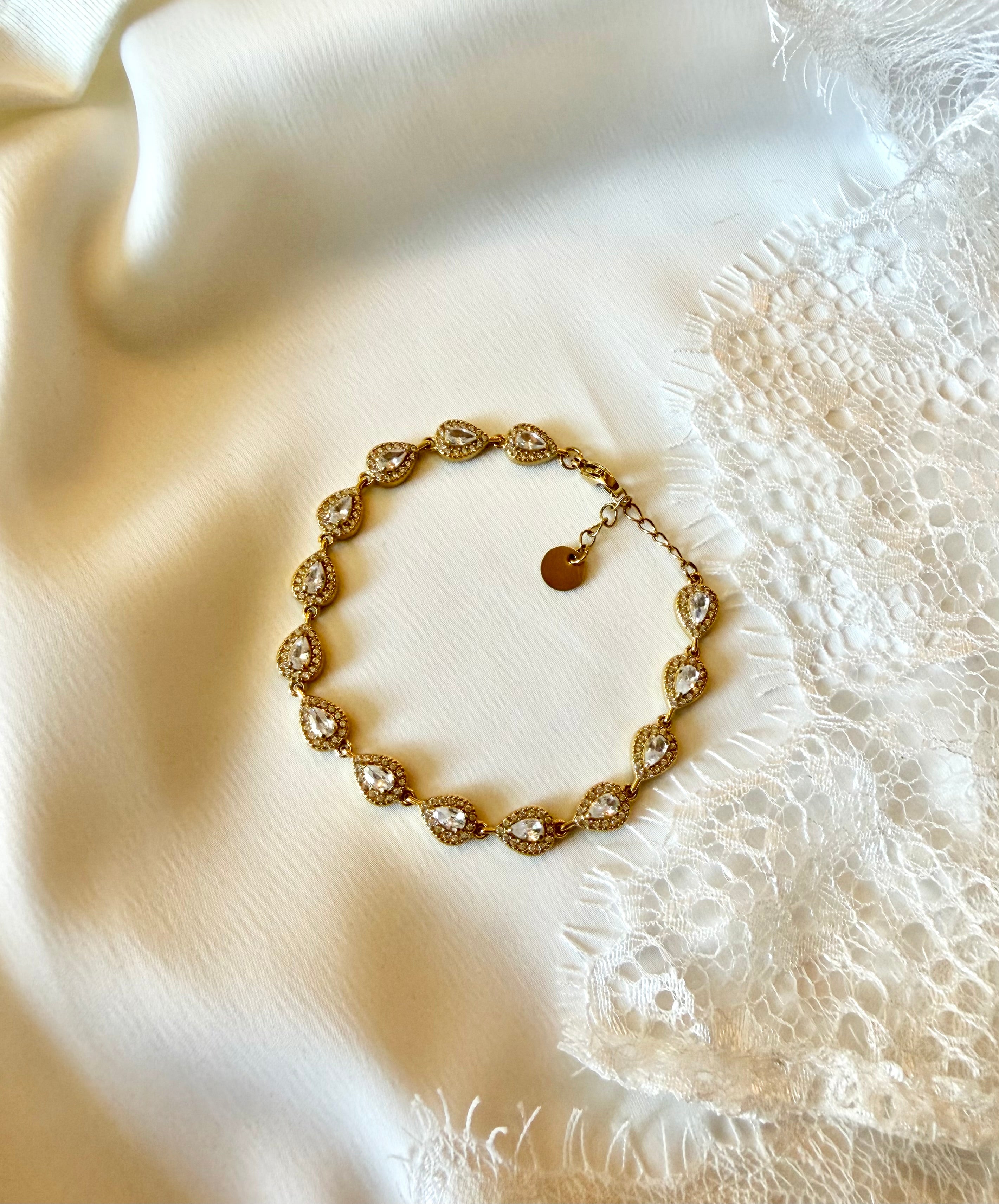 Bracelet Strass Goutte d'eau