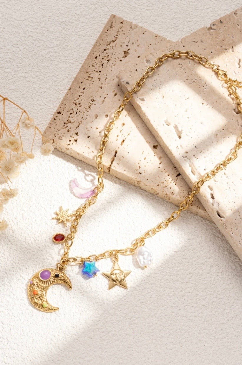 Collier Lune & Étoile