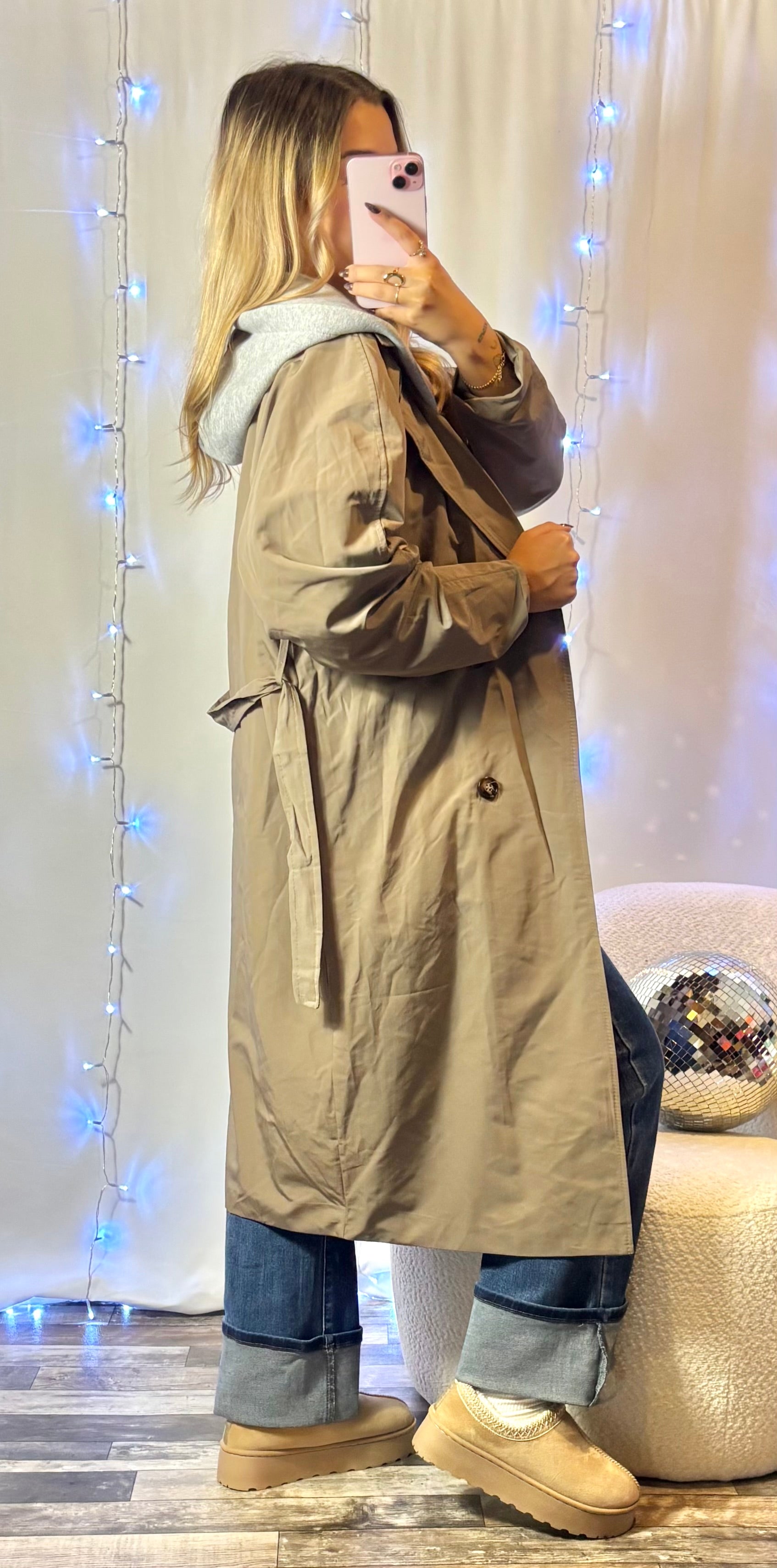 Trench Capuche Taupe