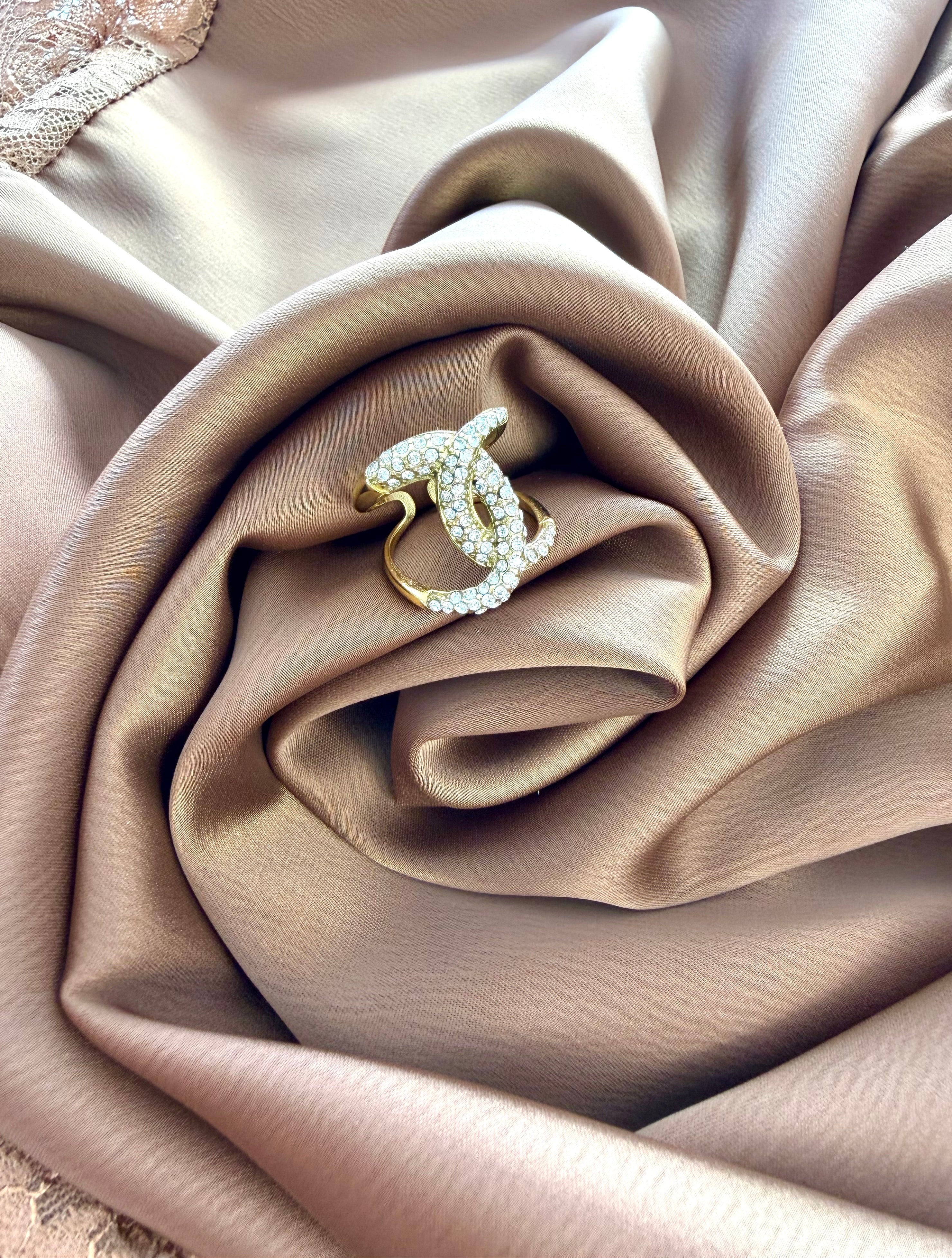 Bague Croisé en Cristaux