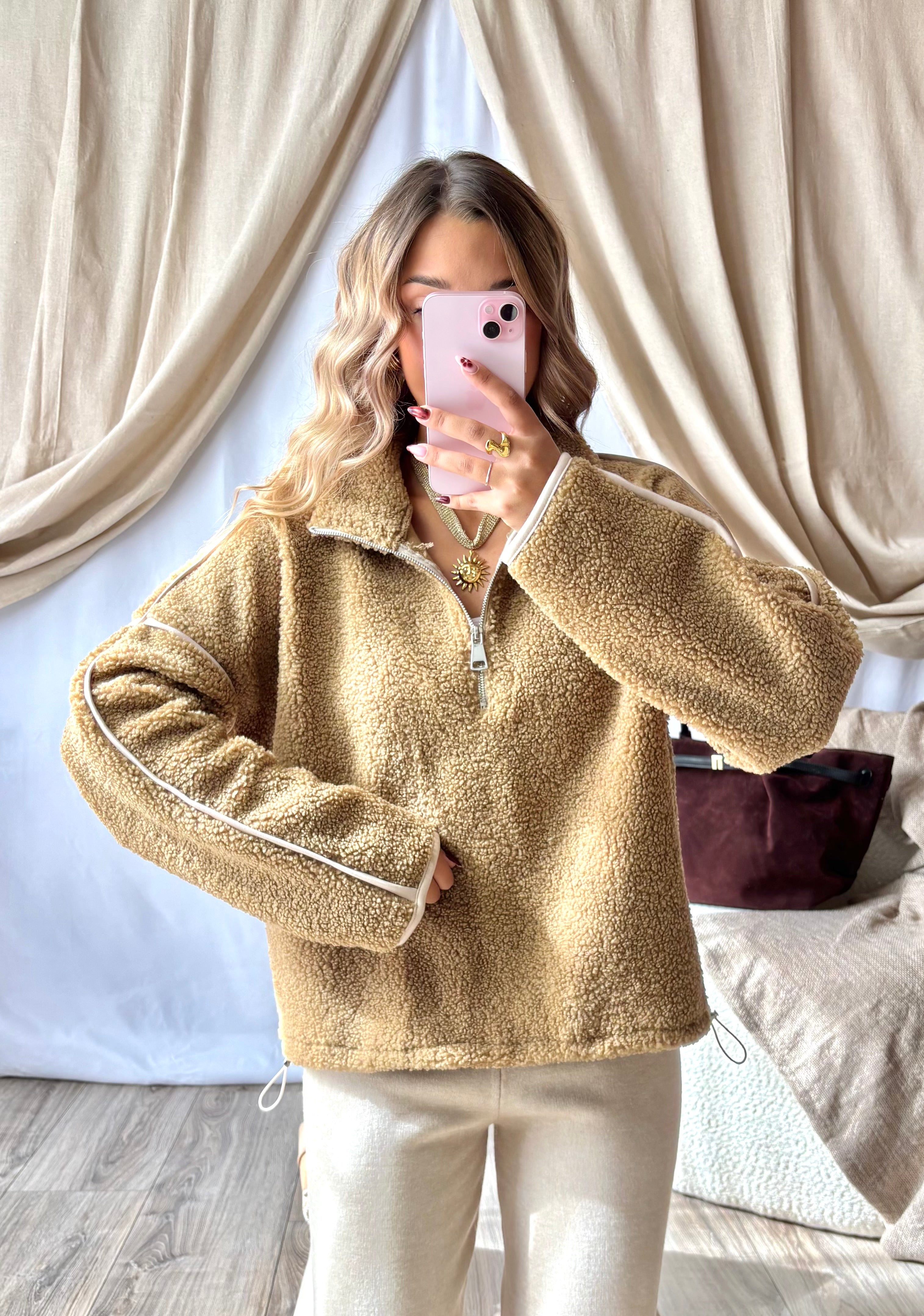 Sweat Polaire à demi-zip