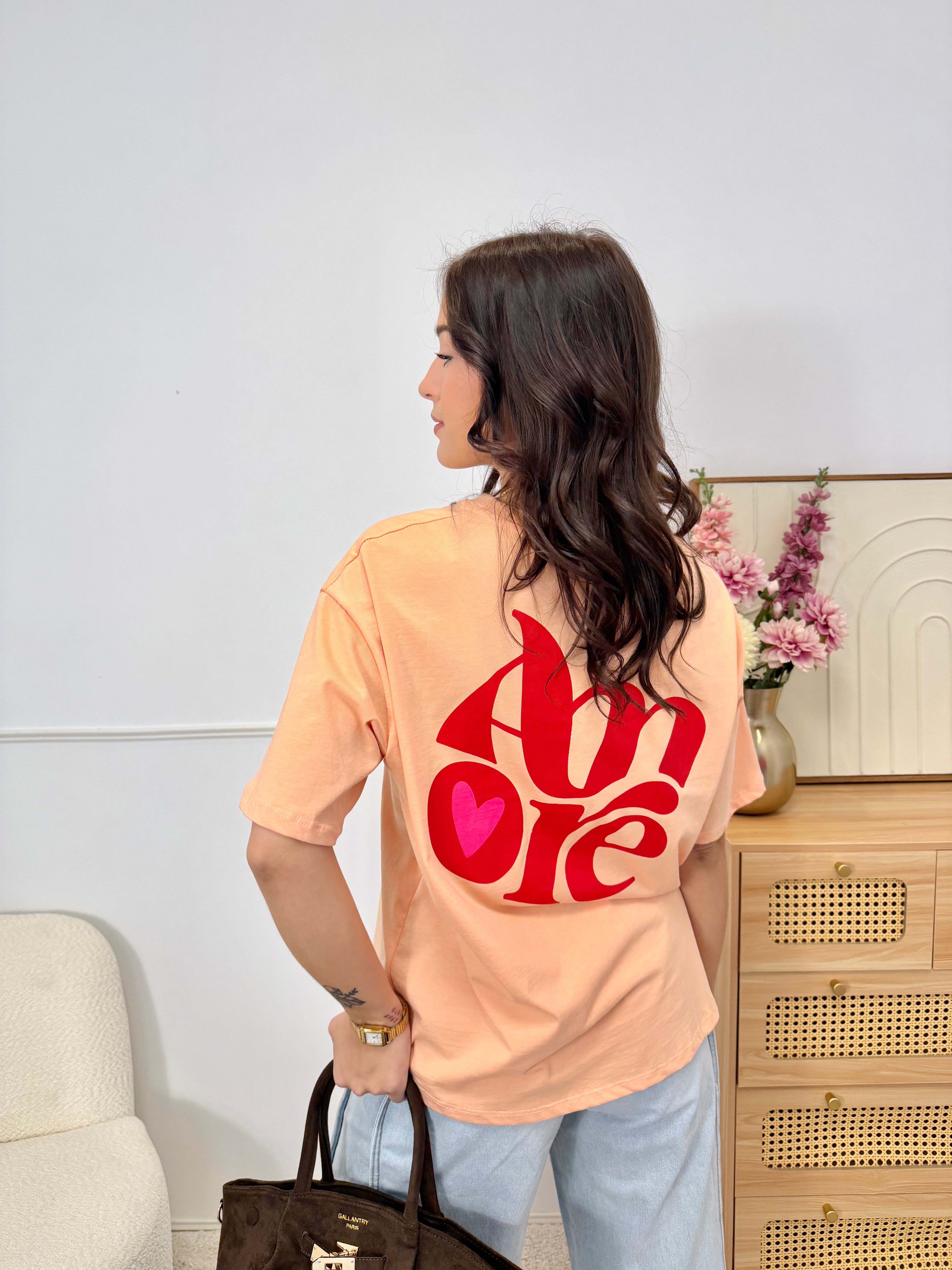 T-Shirt "AMORE" Peche