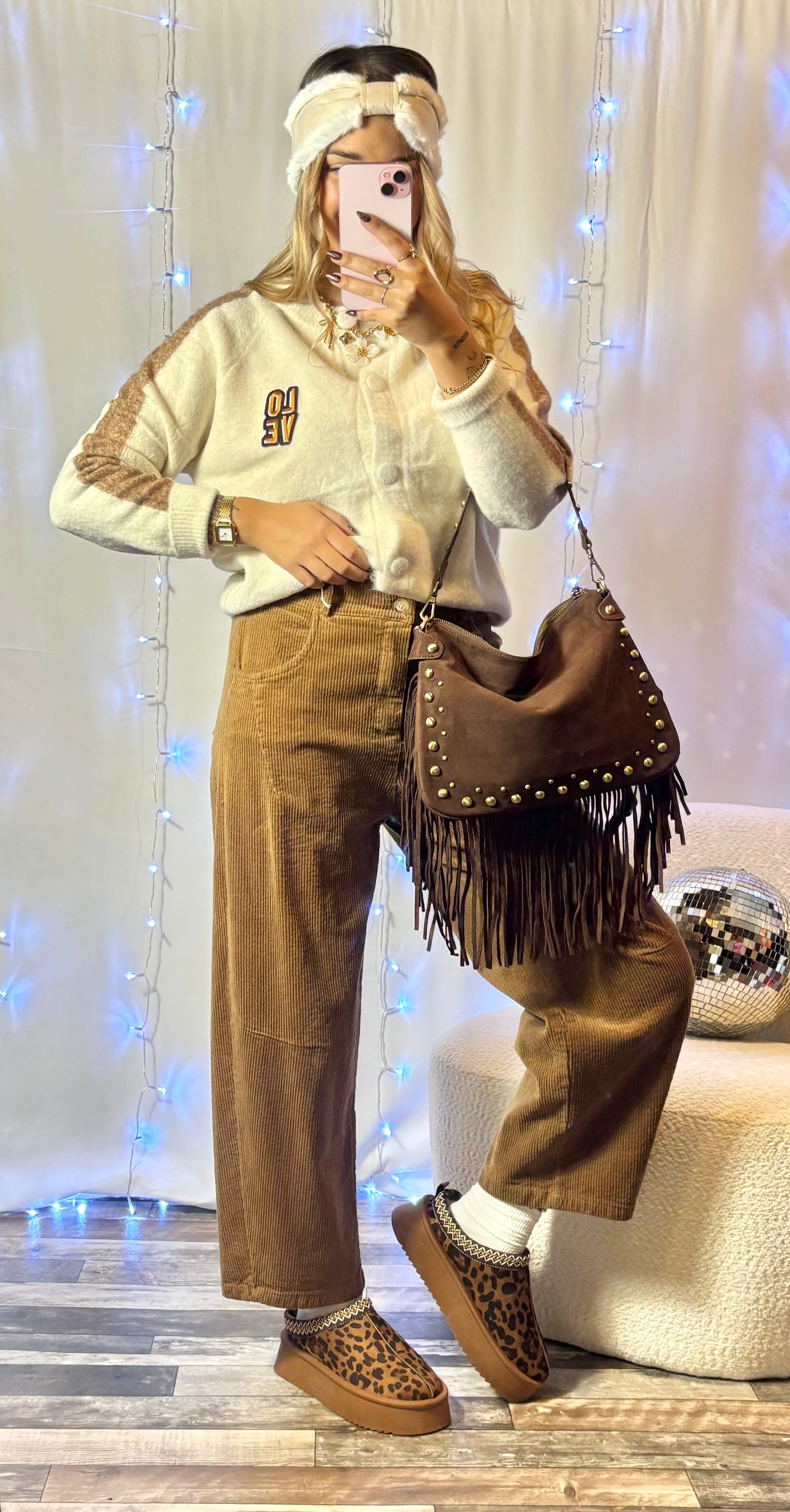 Pantalon Côtelé Camel