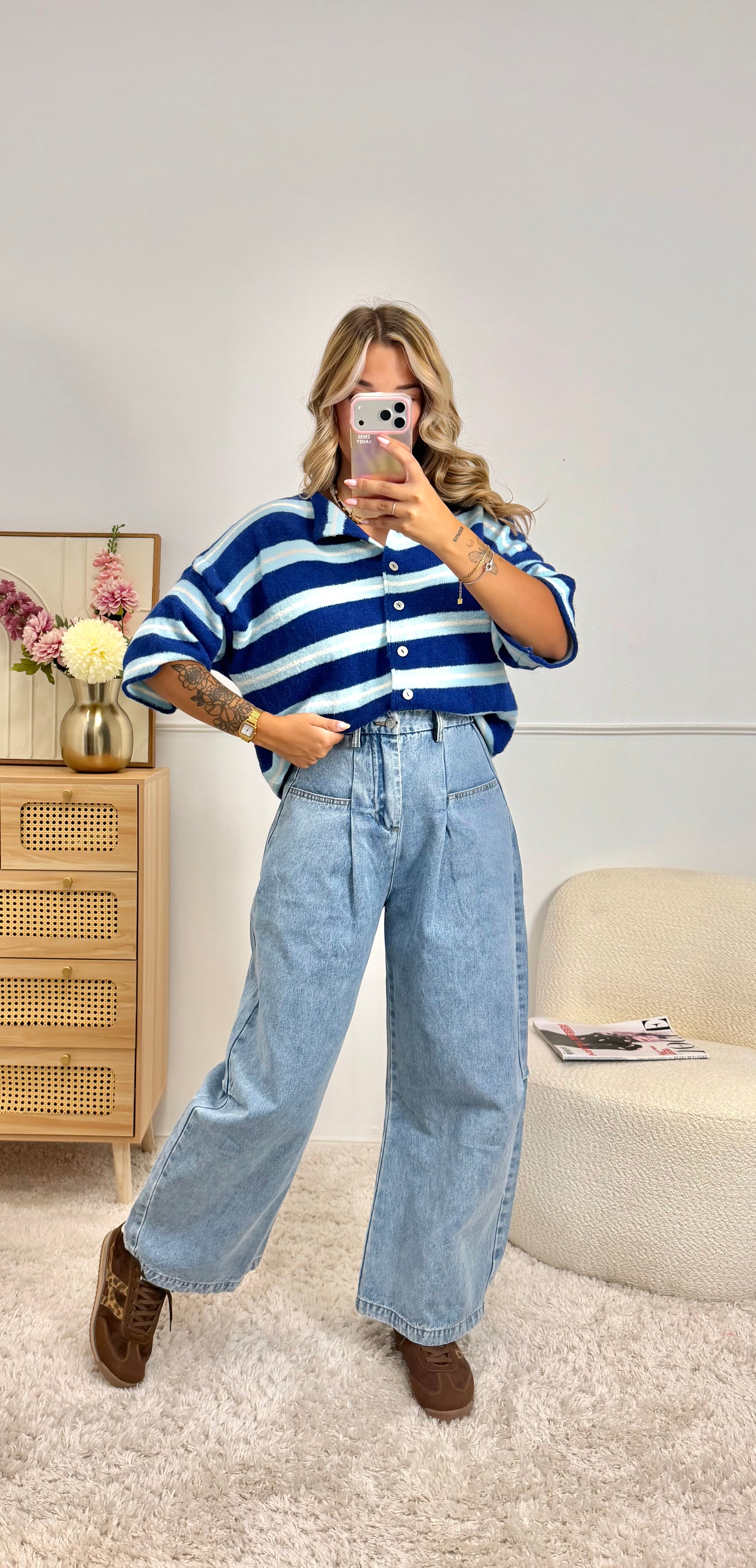 Gilet Rayé bleu
