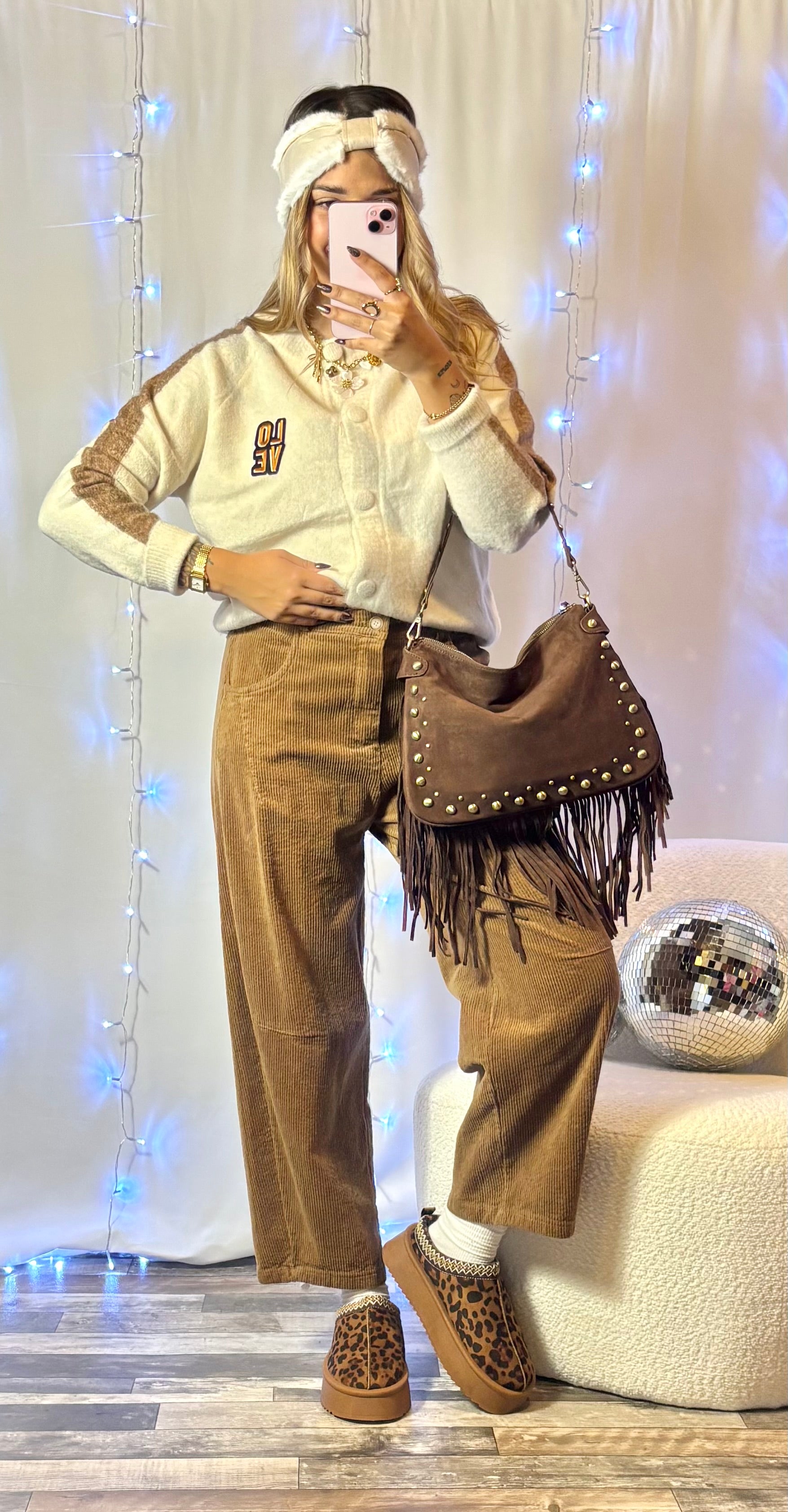 Pantalon Côtelé Camel