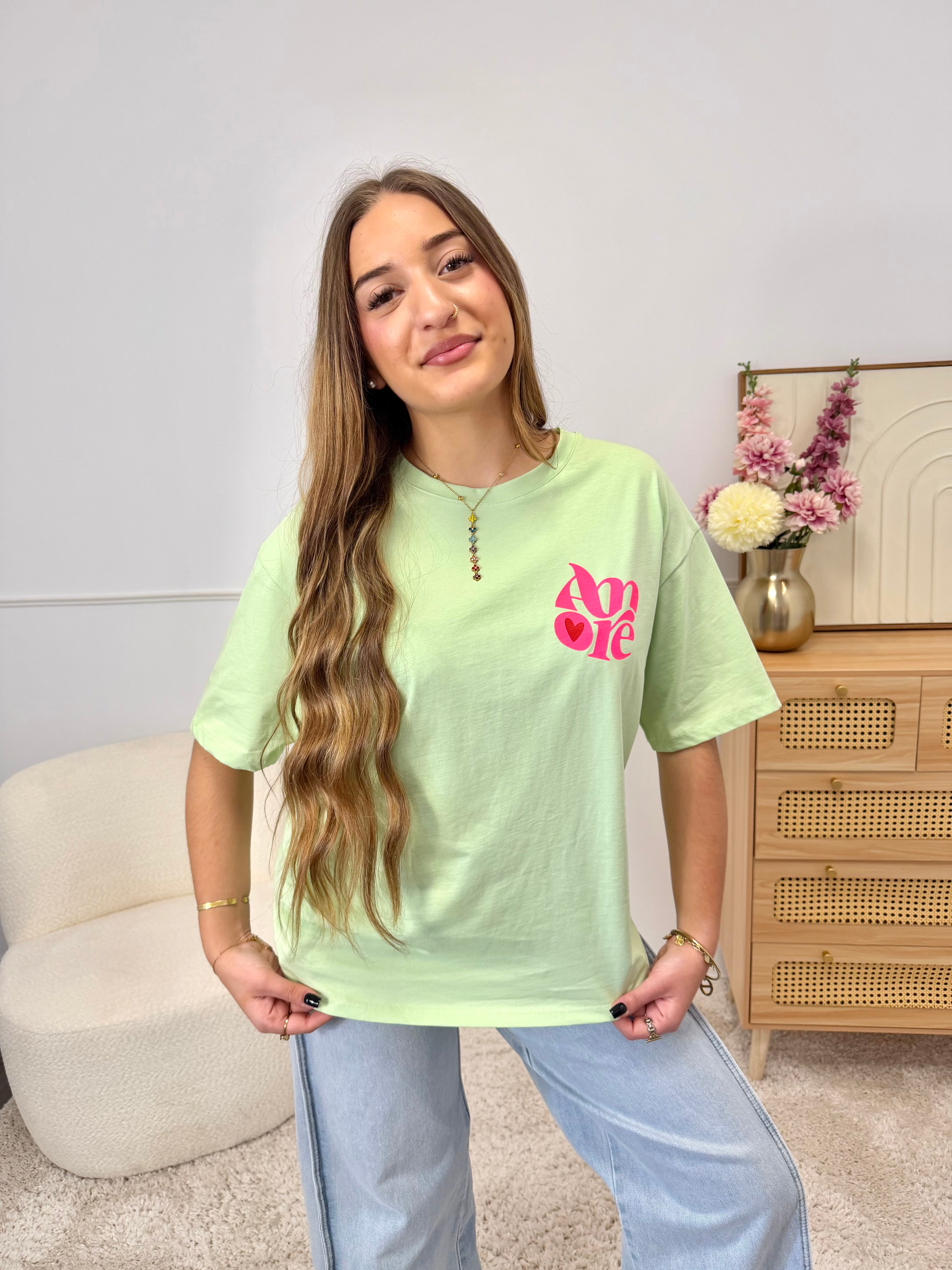 T-Shirt "AMORE" Vert