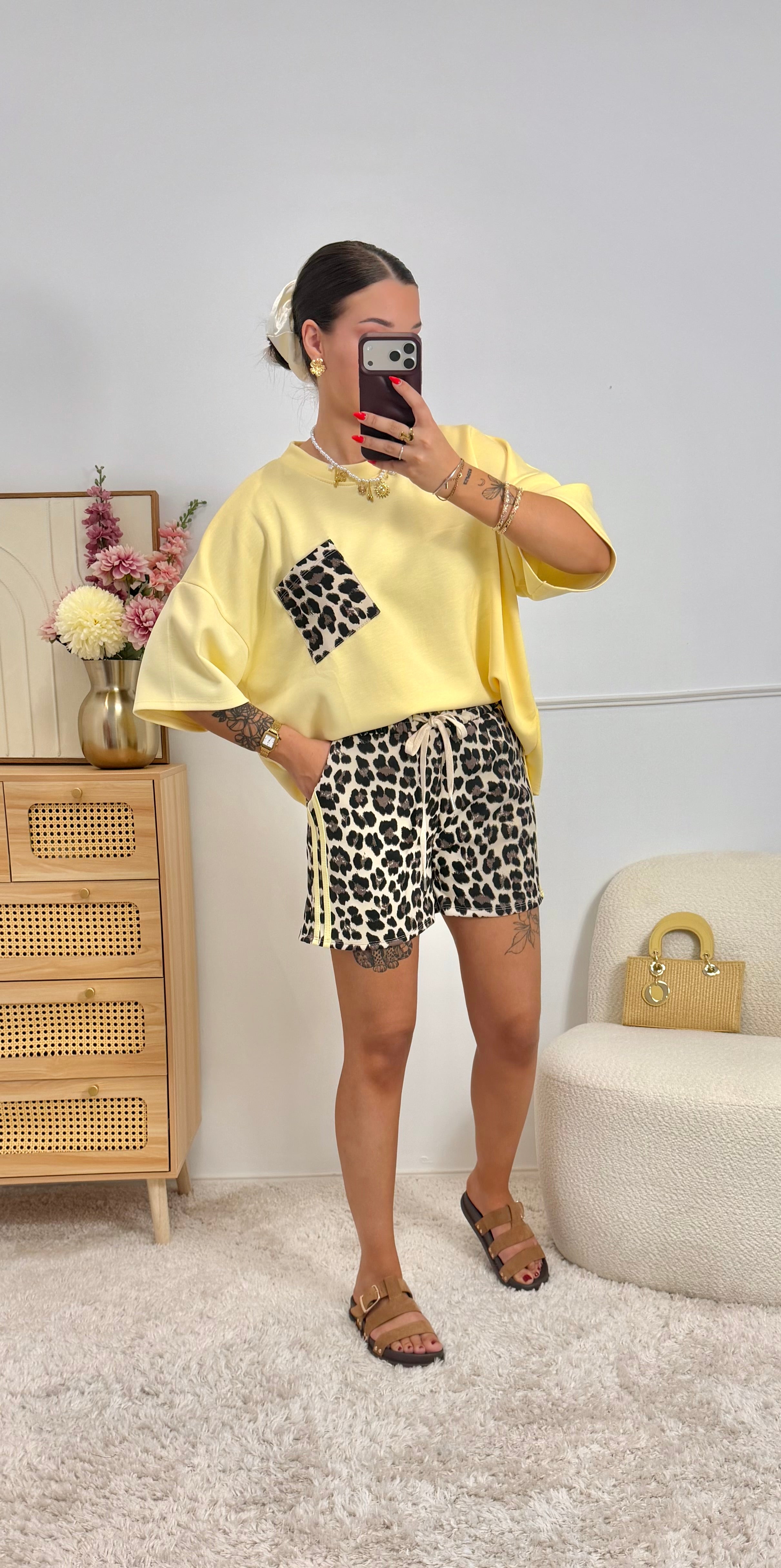 Ensemble Léopard Jaune