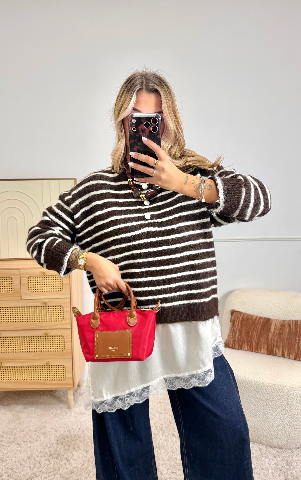 Pull marinière à dentelle Choco