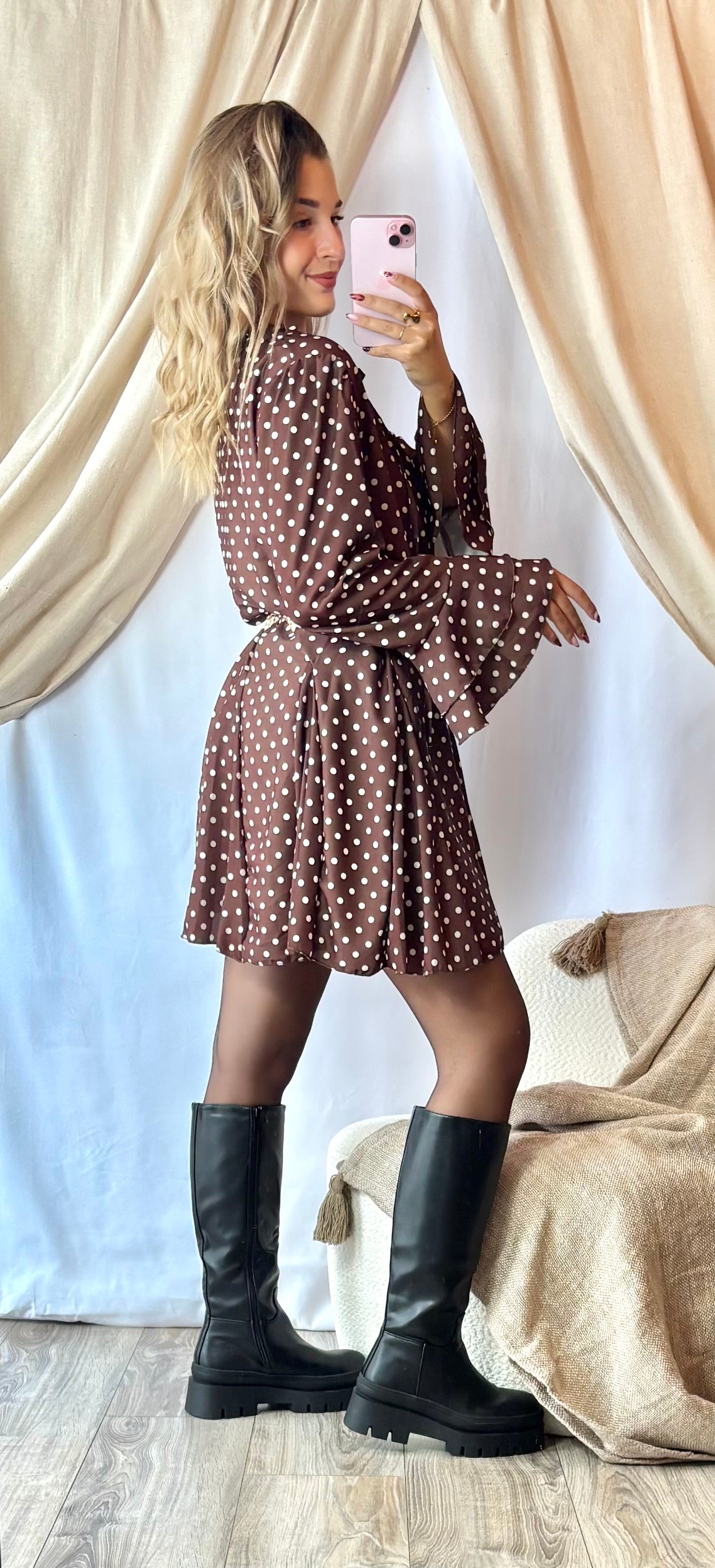 Robe à Pois Chocolat