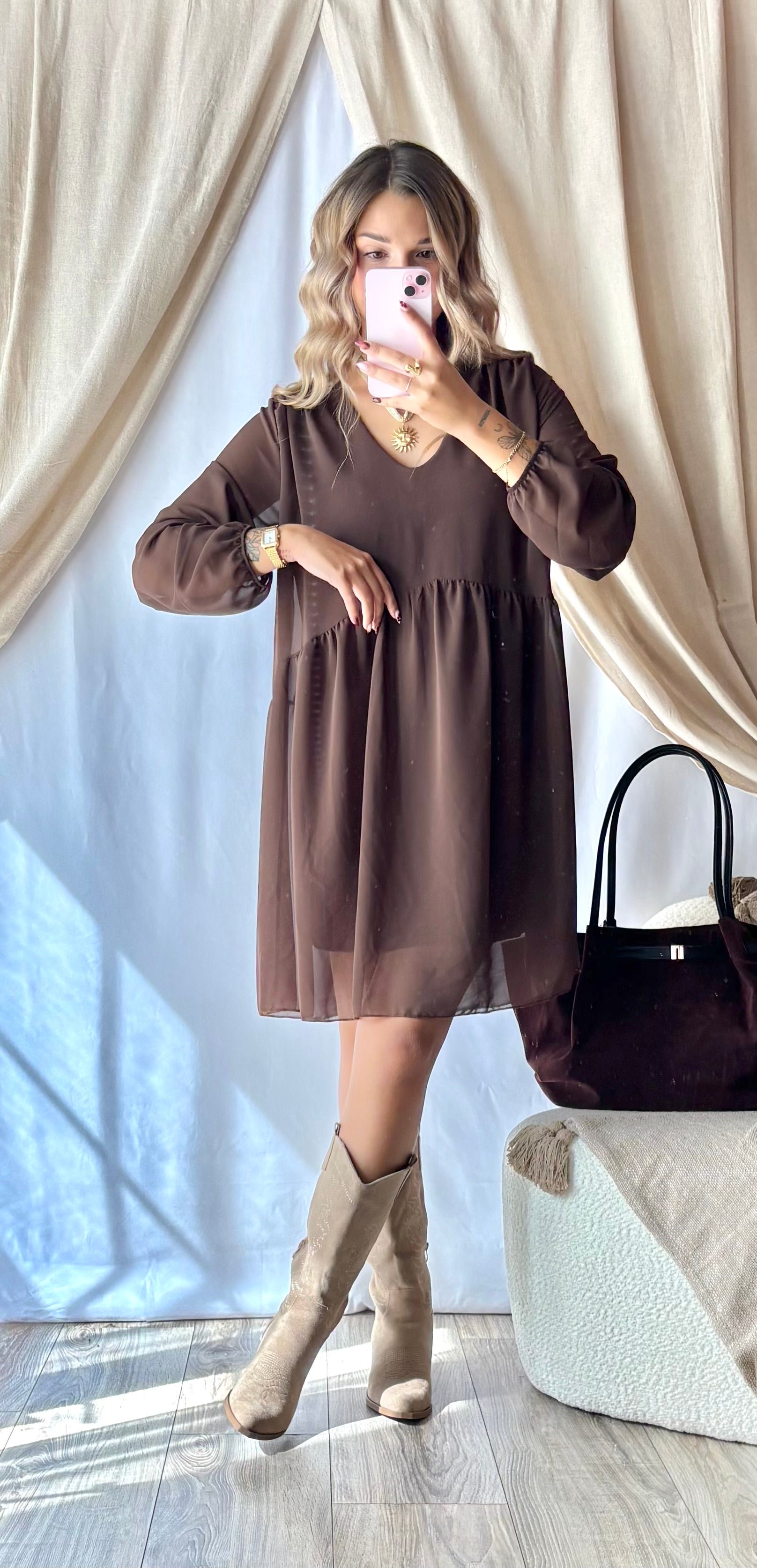 Robe Fluide Chocolat