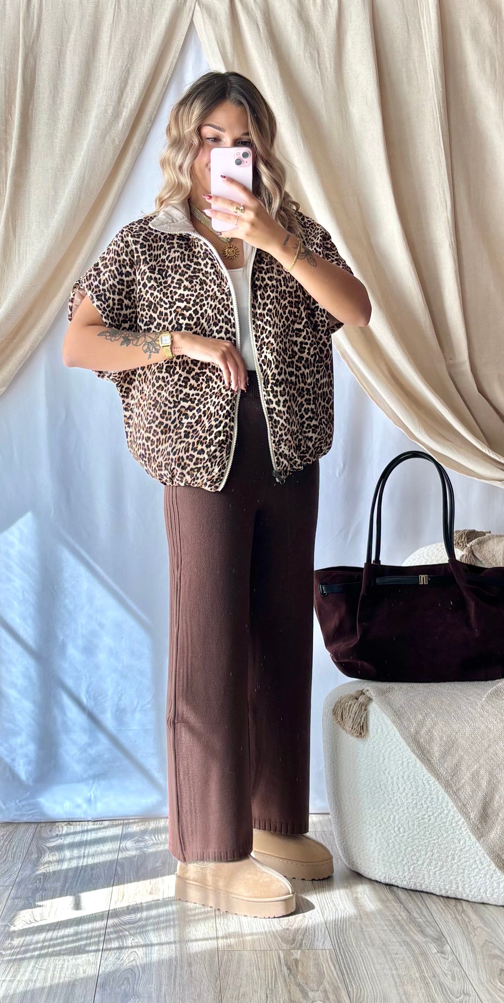 Pantalon en Maille Chocolat