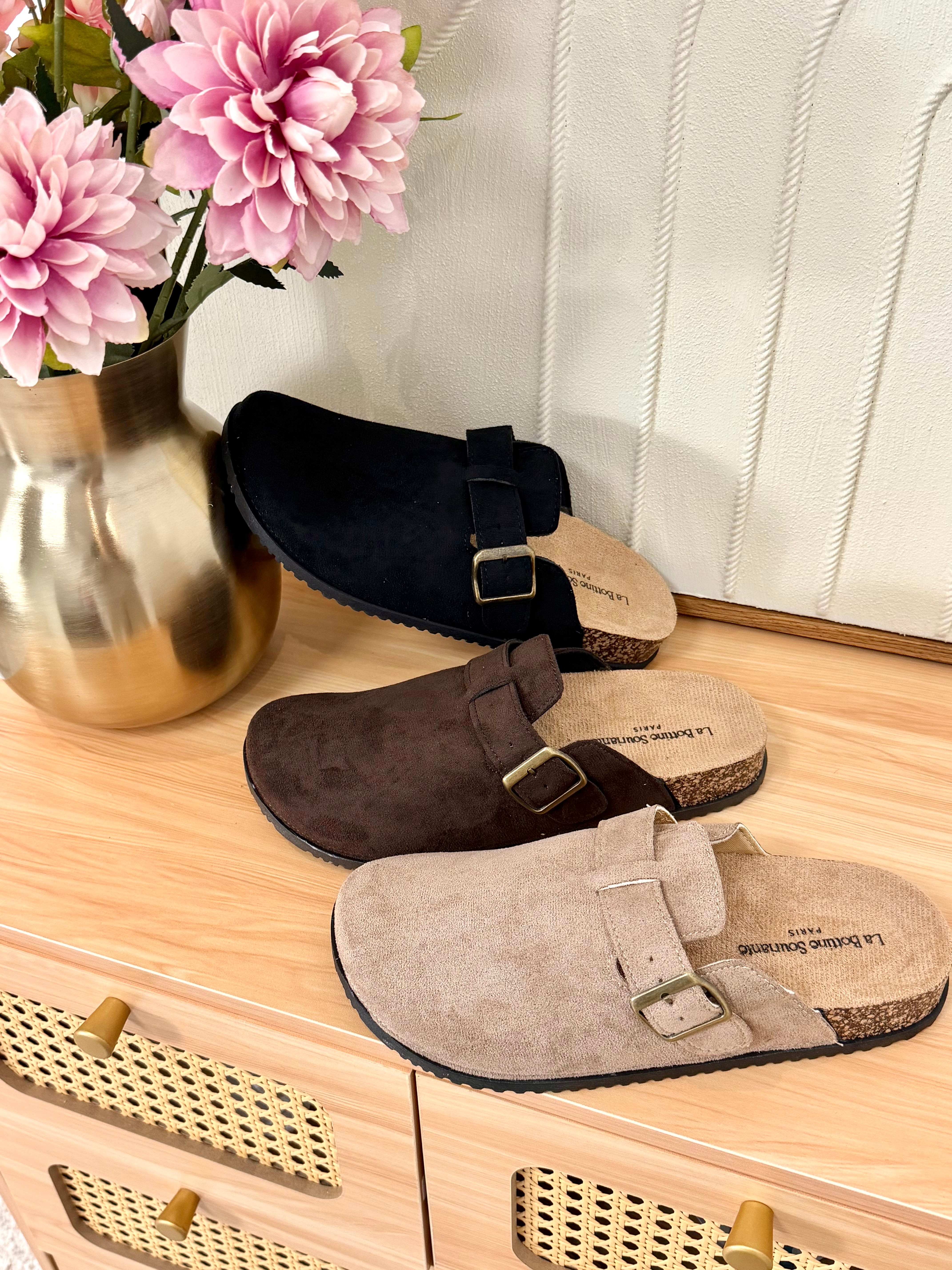 Mules Suède Chocolat