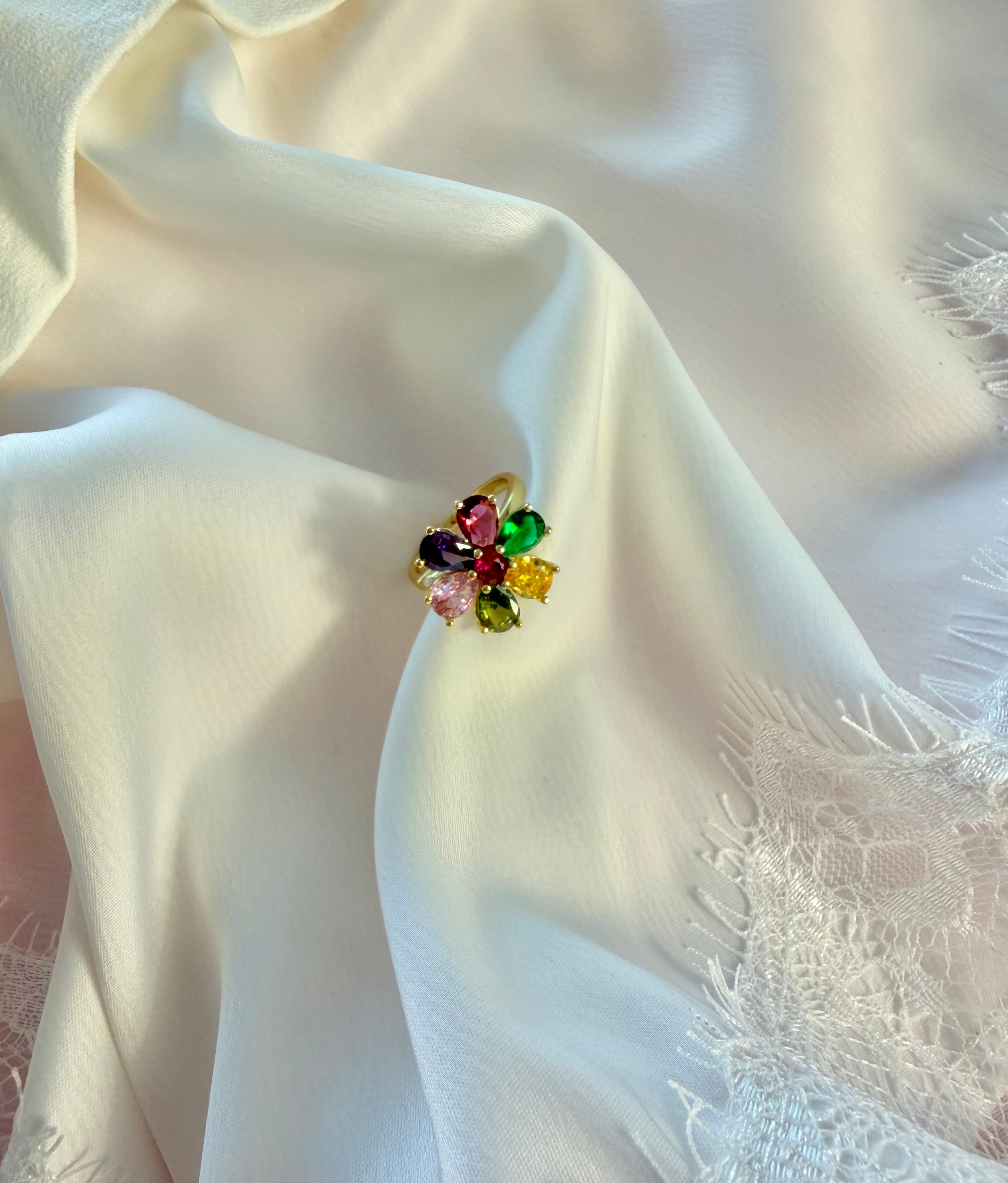 Bague Anti-Stress Fleur Colorée