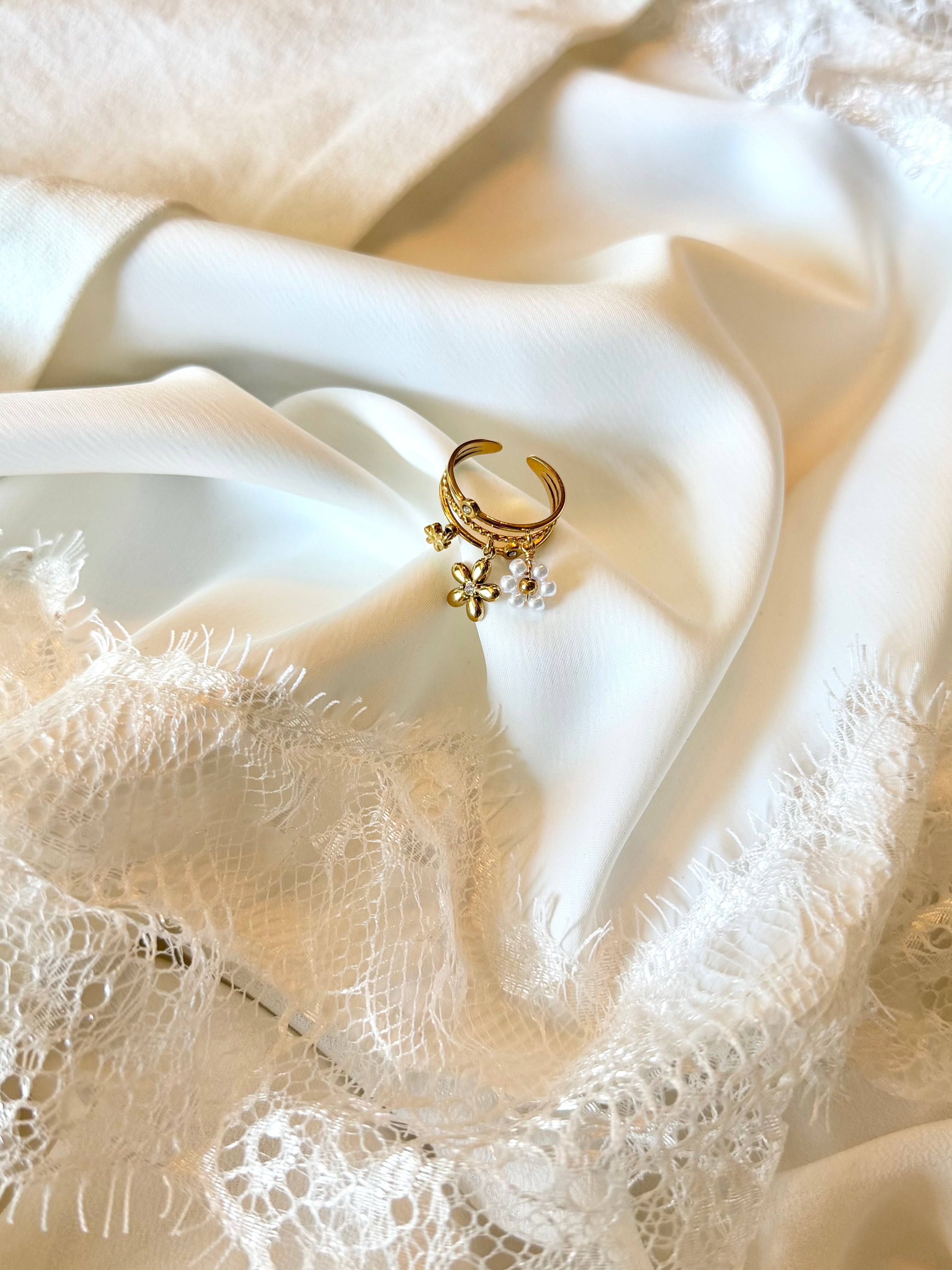 Bague Breloques Fleurs