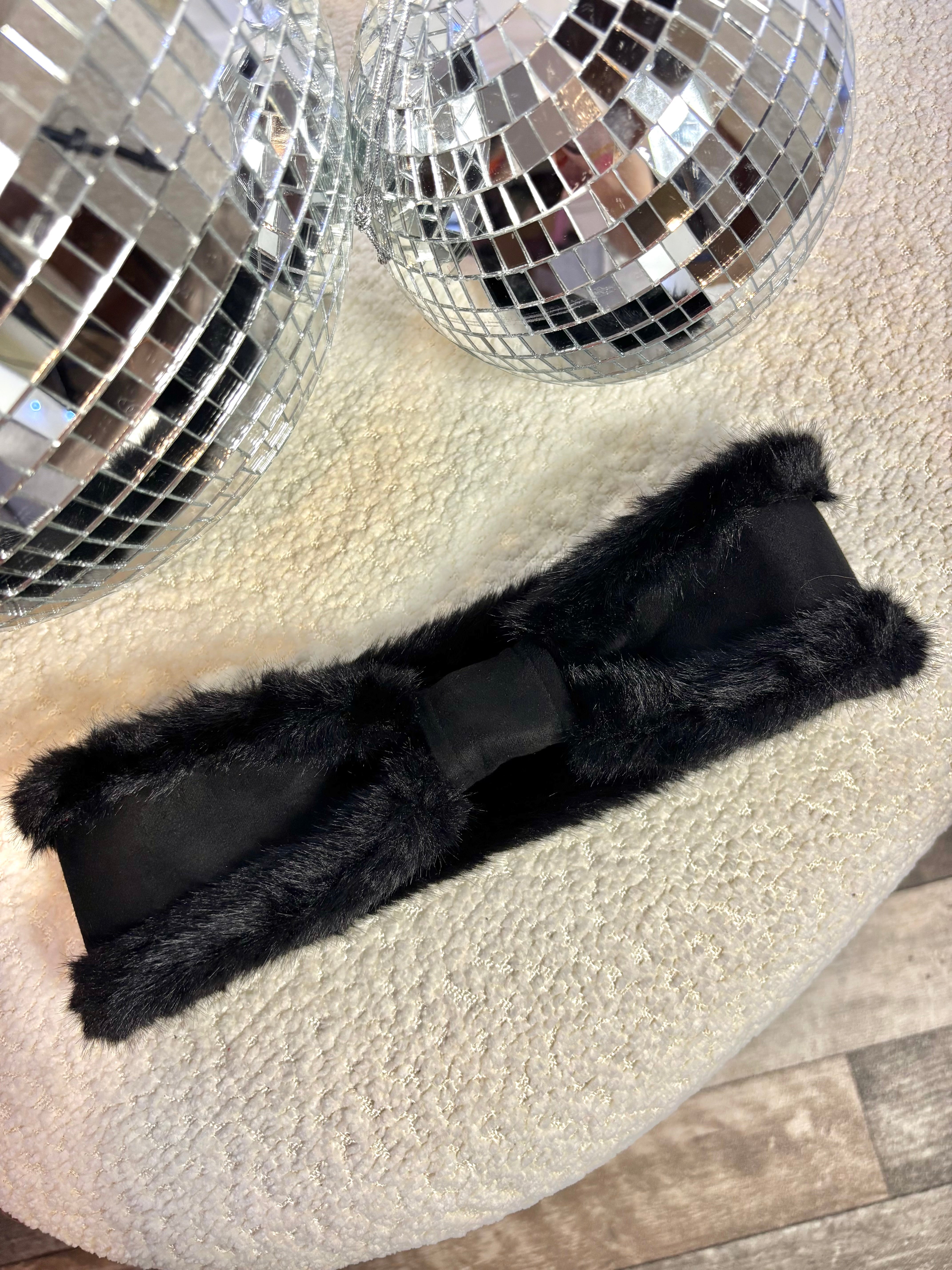 Bandeau Fourrure Noir
