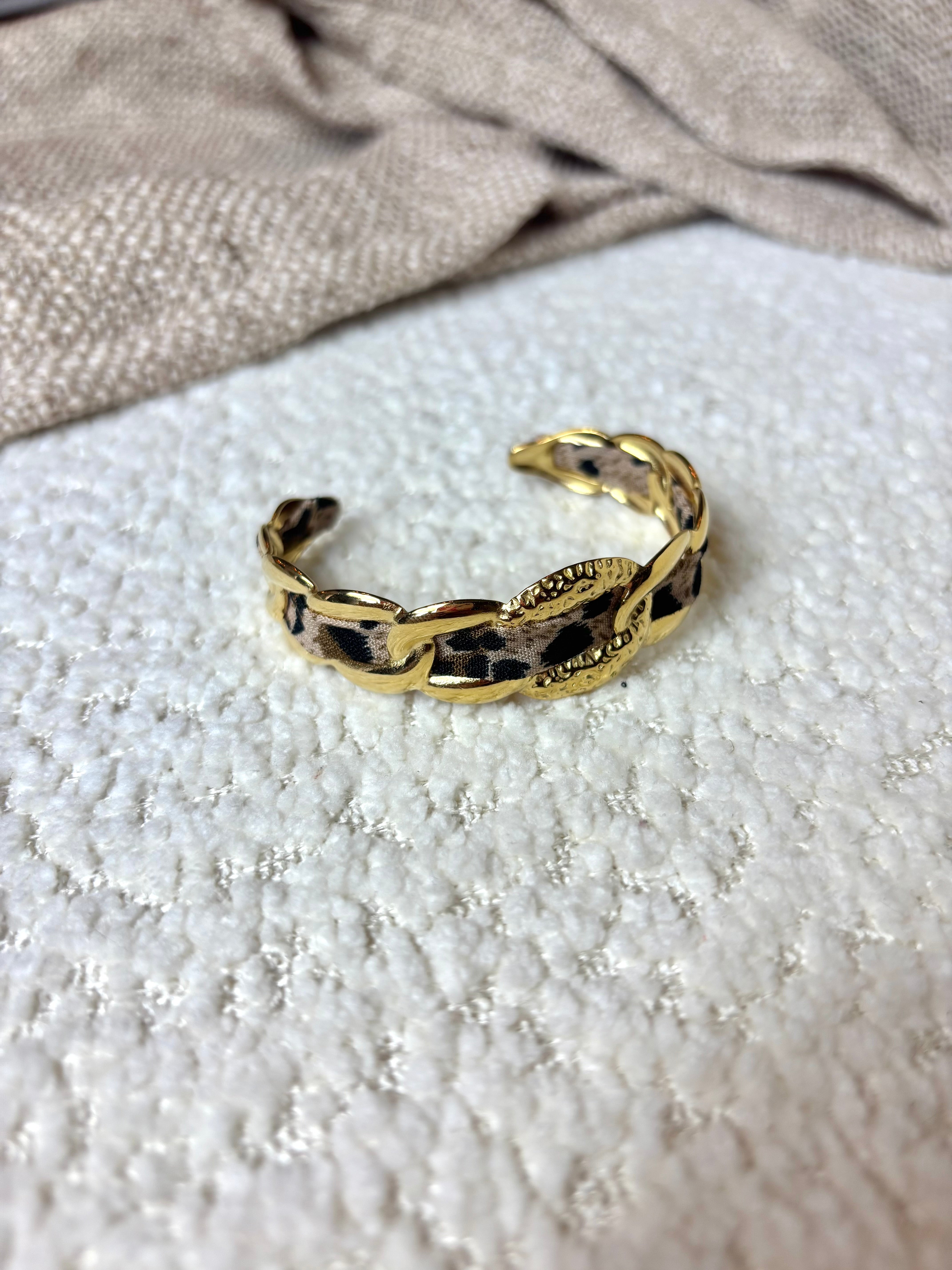 Bracelet Jonc Léopard
