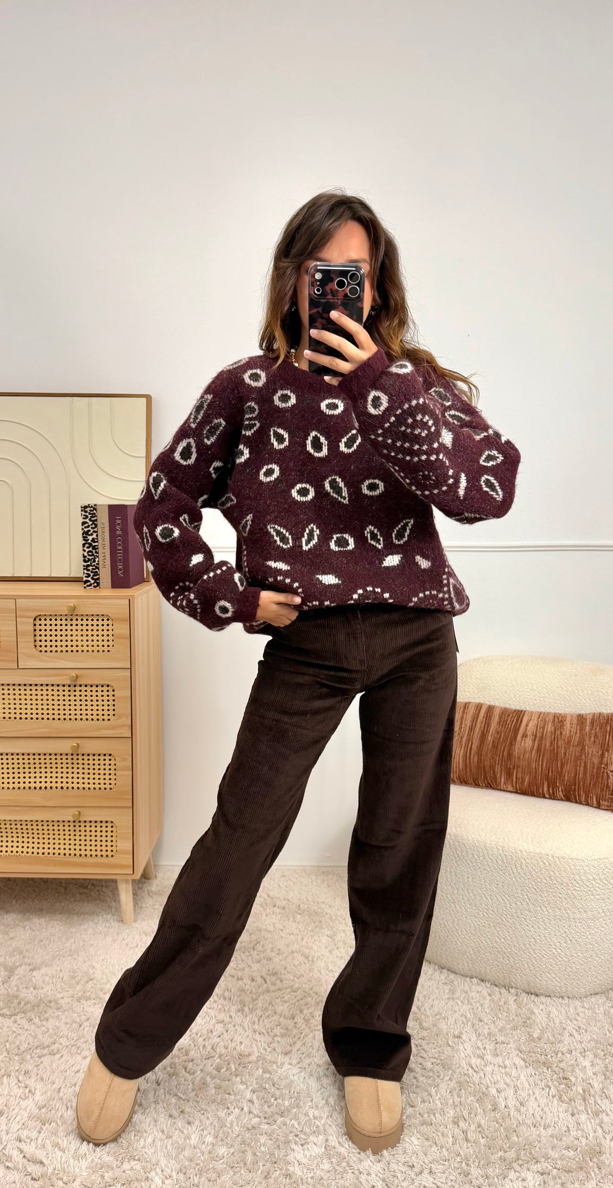 Pantalon velours choco