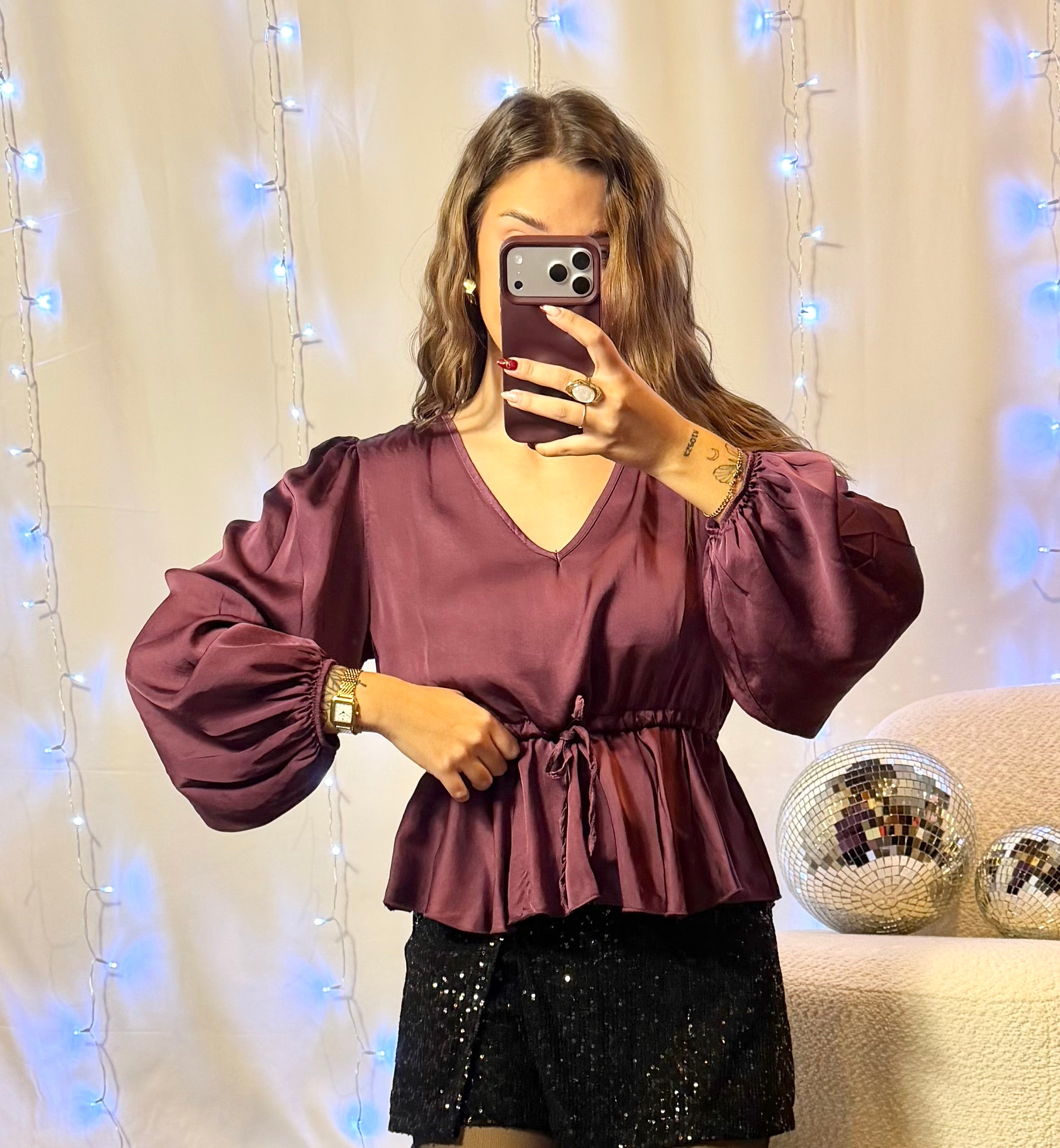 Blouse Satin Violine