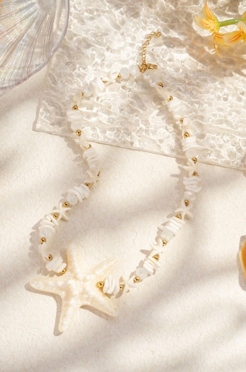 Collier Étoile de Mer Écru