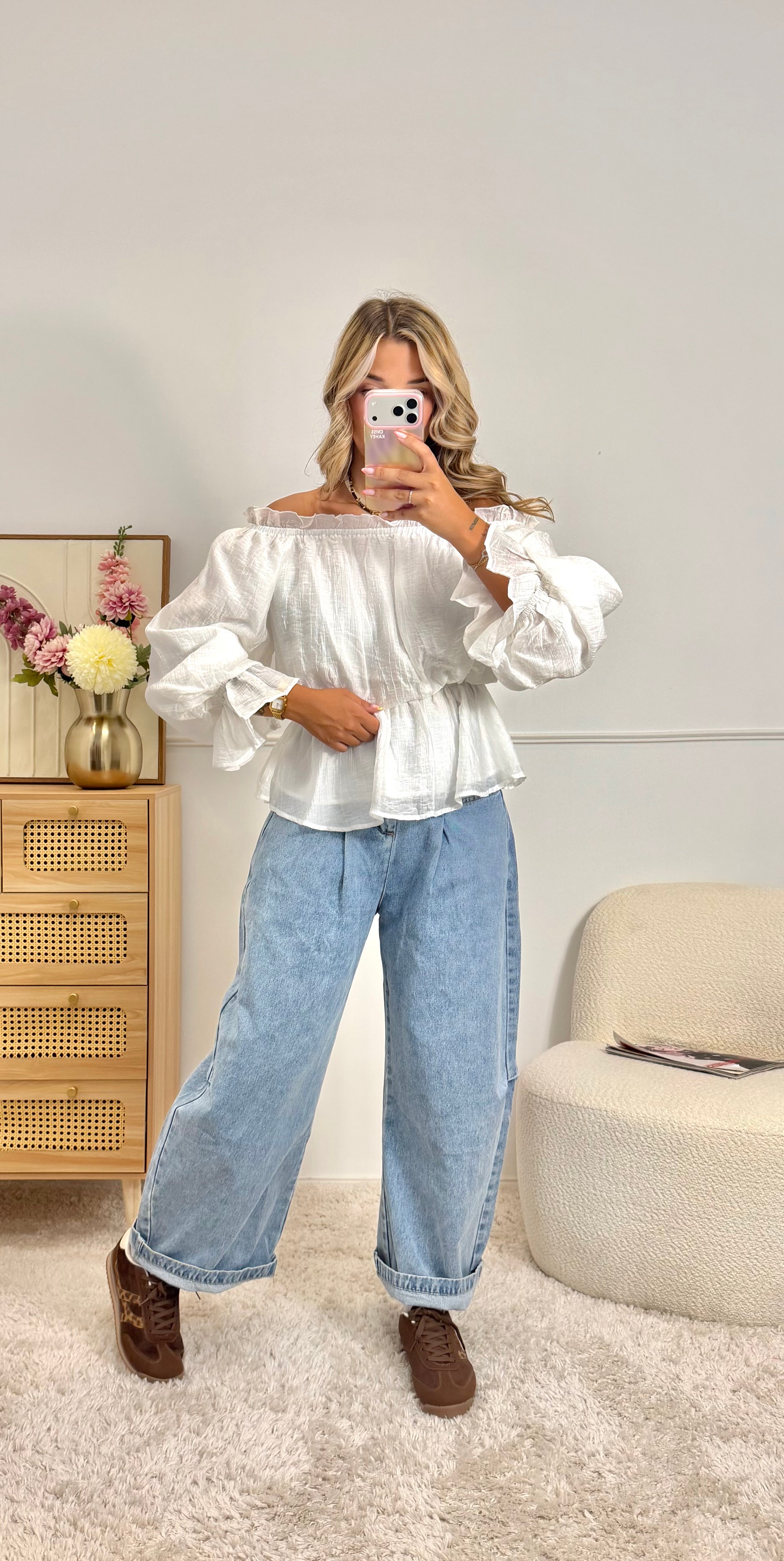 Blouse Balconnet Blanche