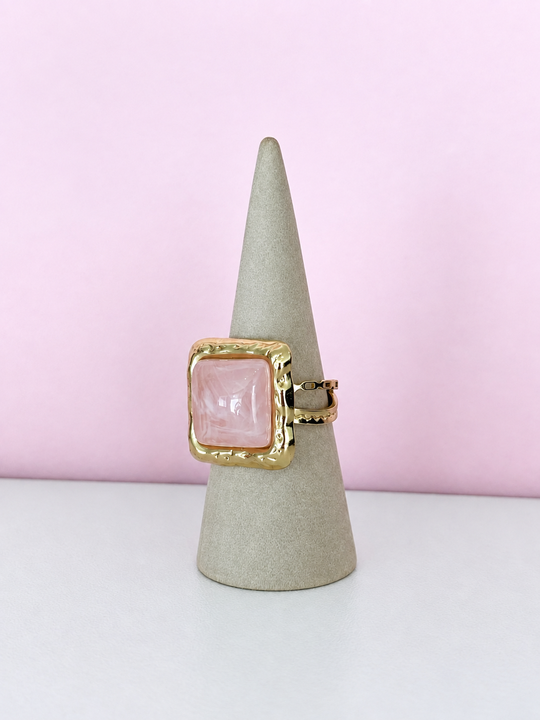 Bague pierre rose