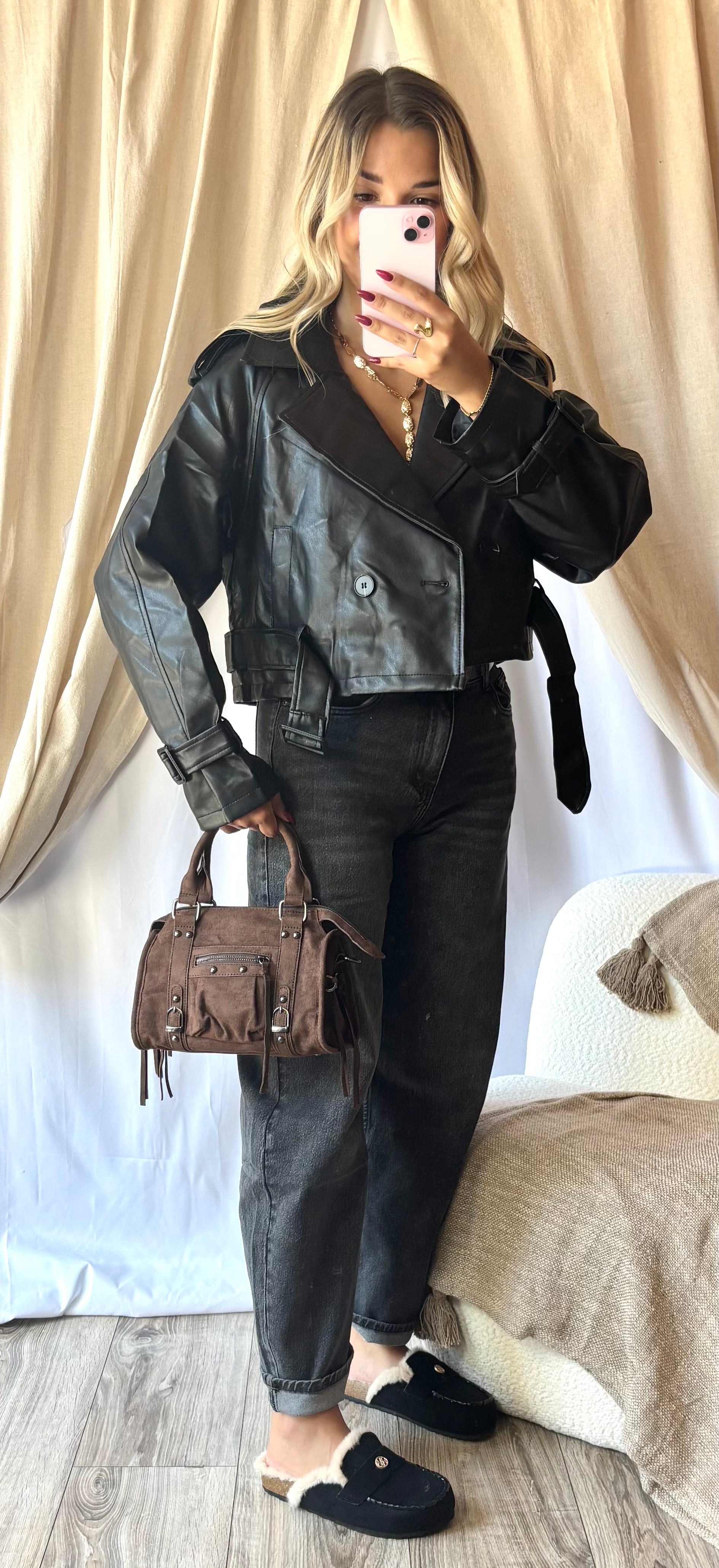 Veste Trench Similicuir