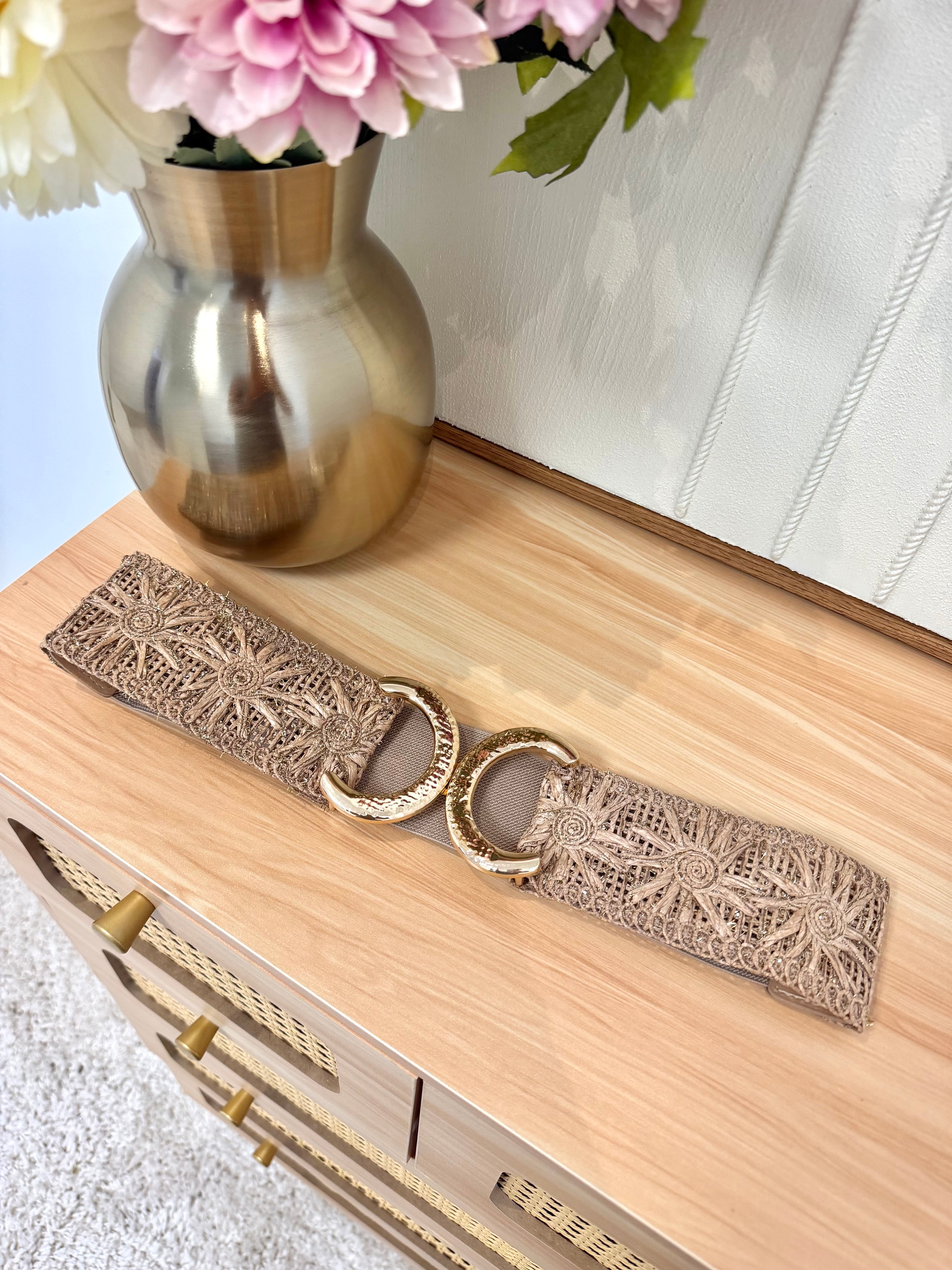 Ceinture Tissée Bohème Camel