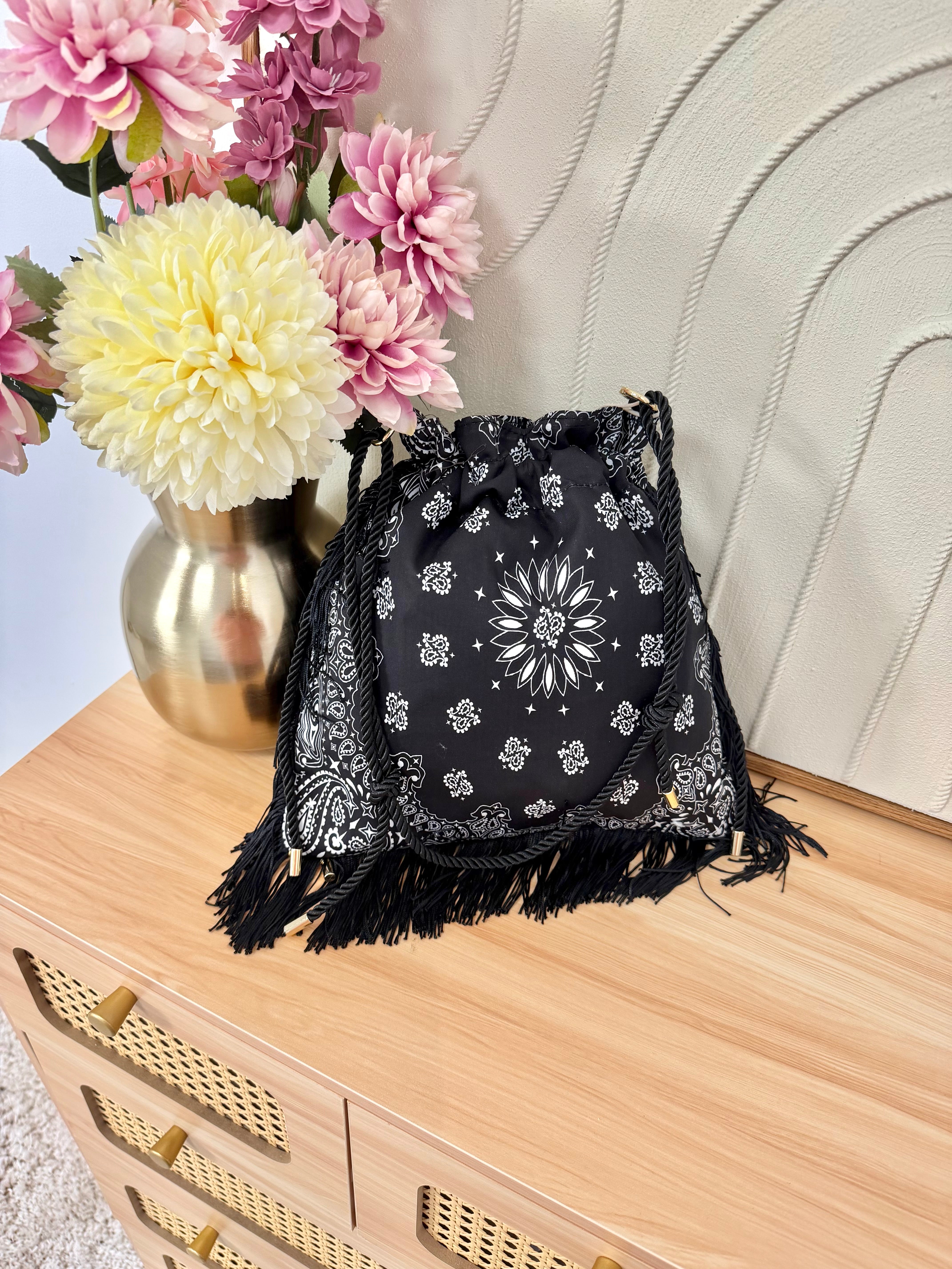 Sac Bourse Mandala Noir