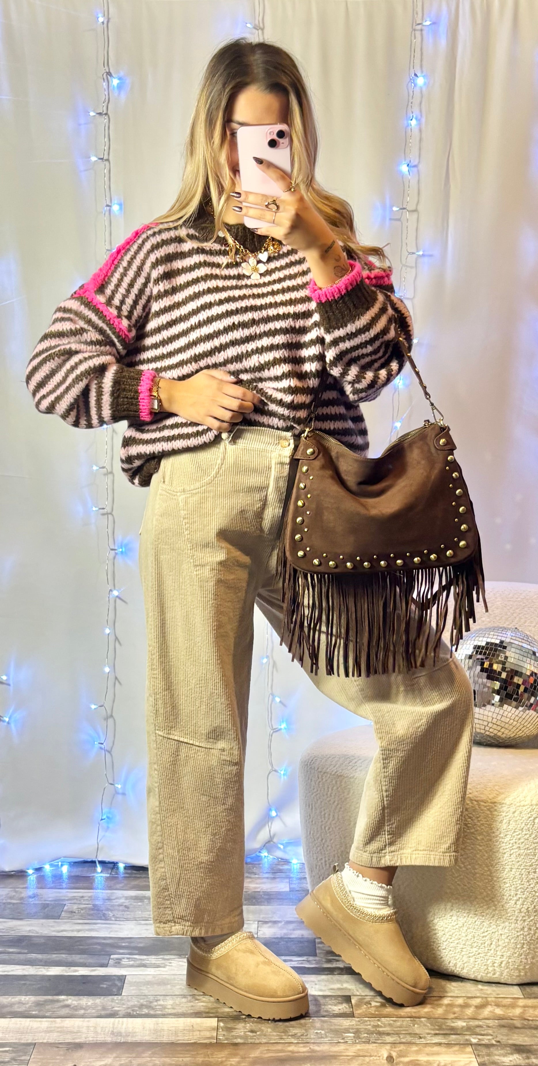 Pantalon Côtelé Crème